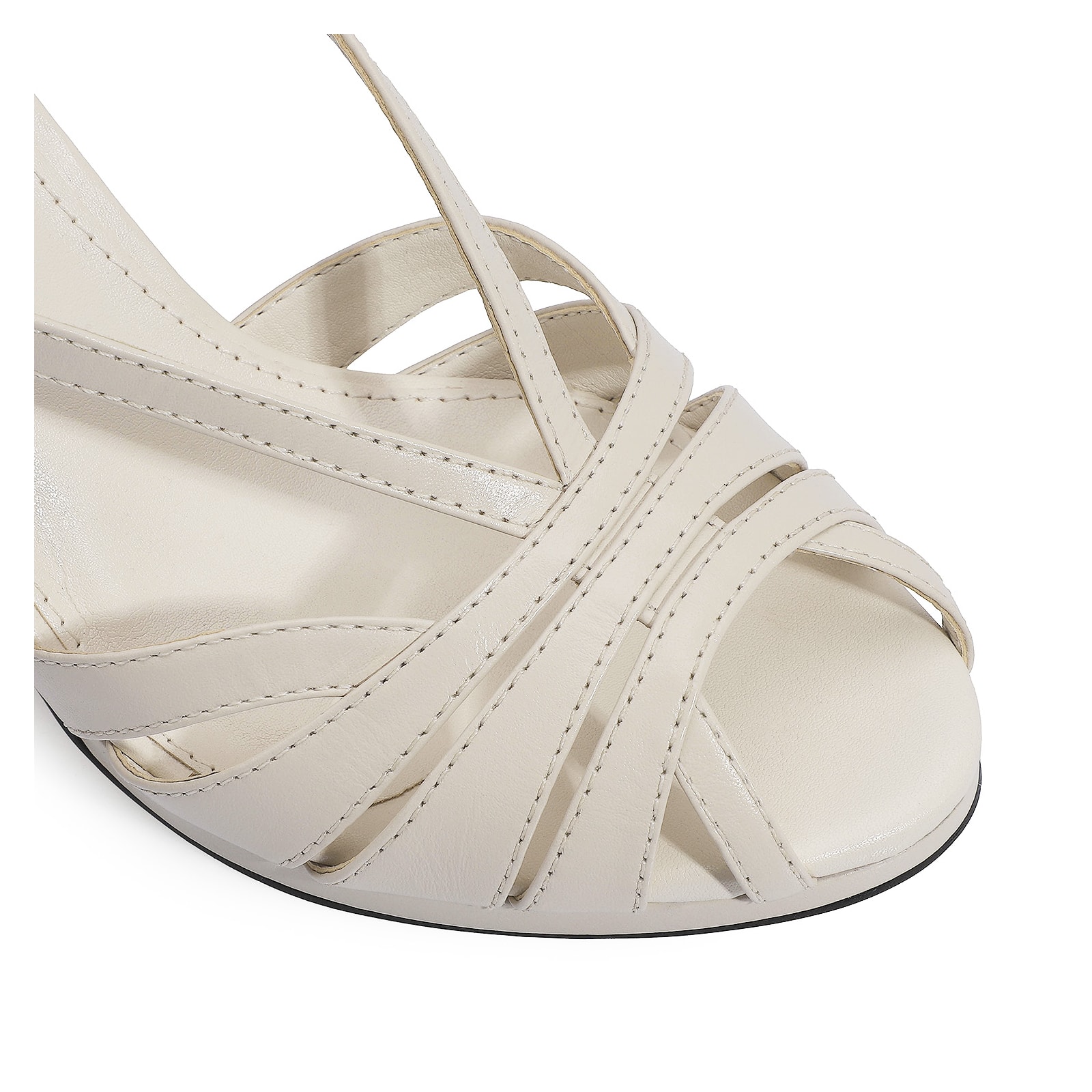 Sandália Couro Off White