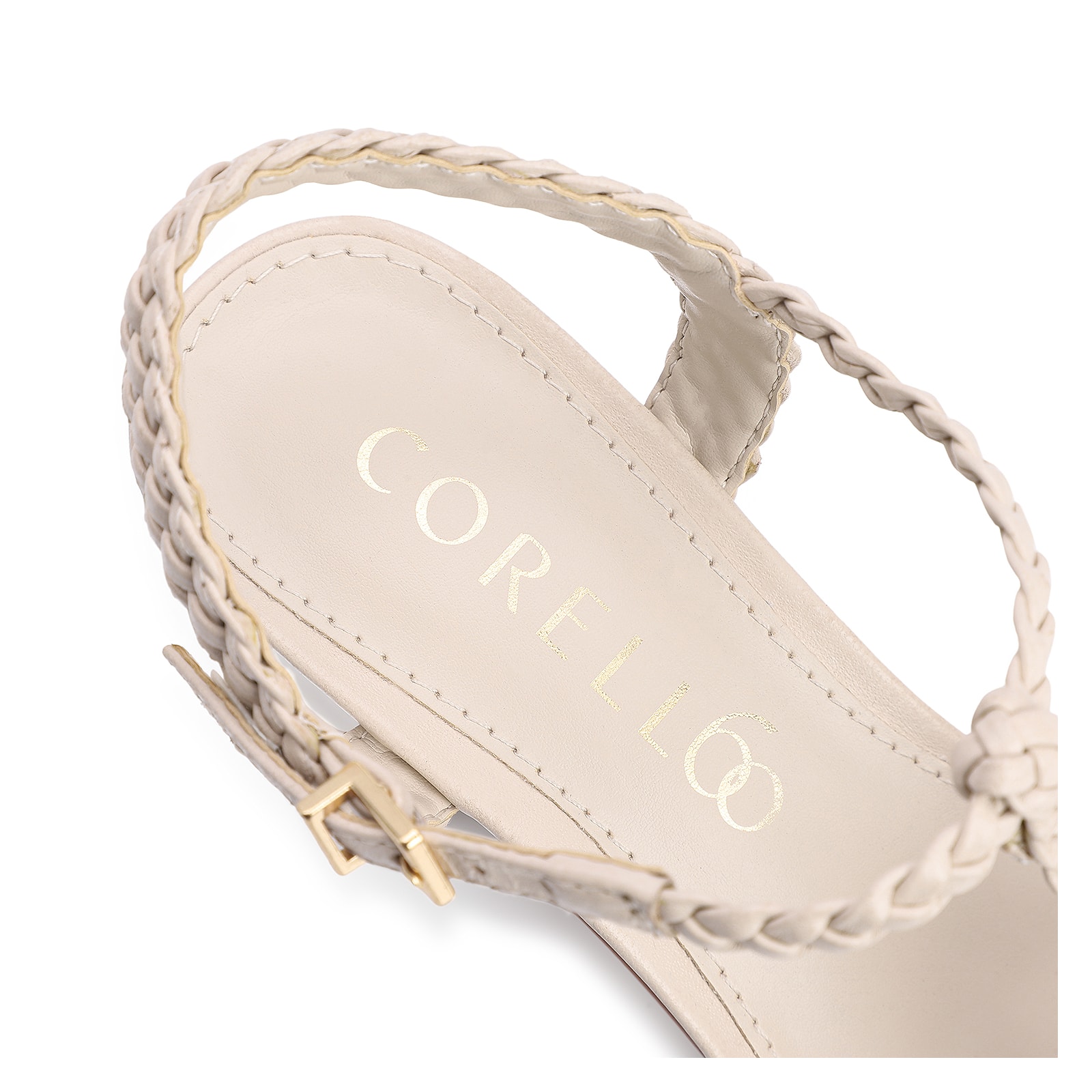 Sandália Couro Off White