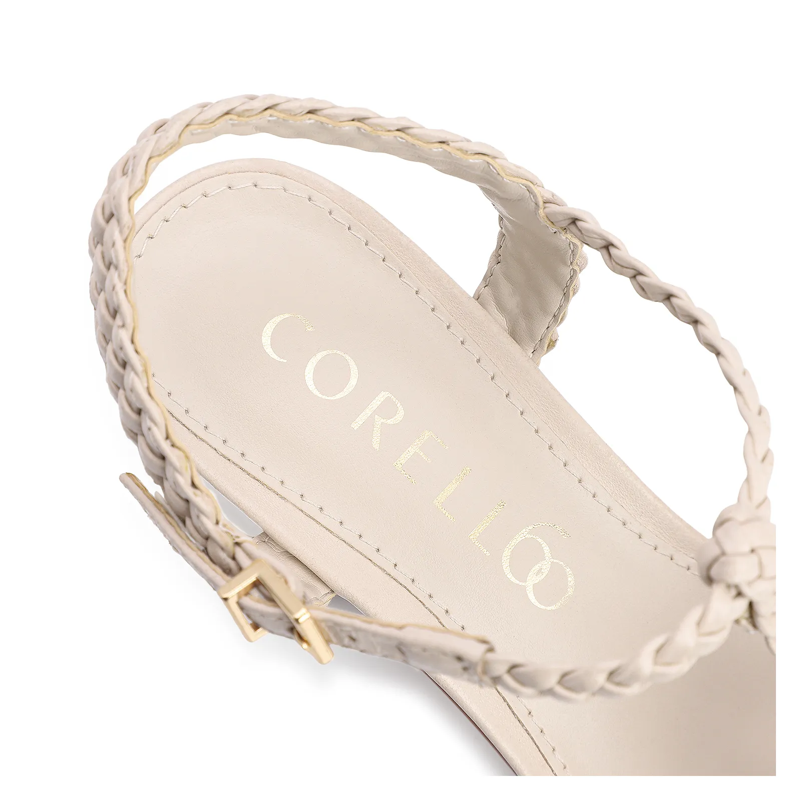 Sandália Couro Off White