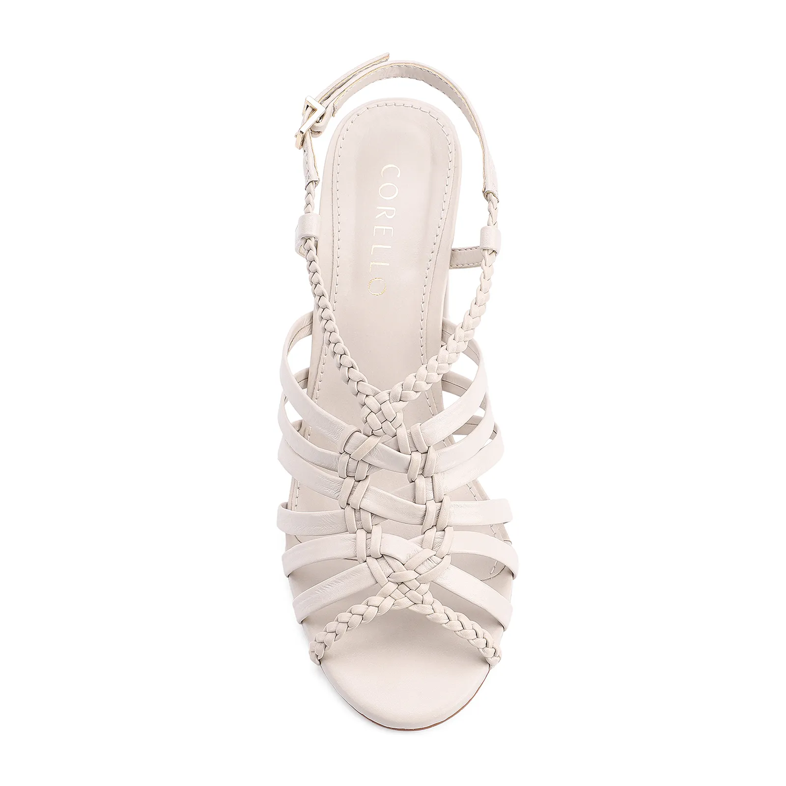 Sandália Couro Off White