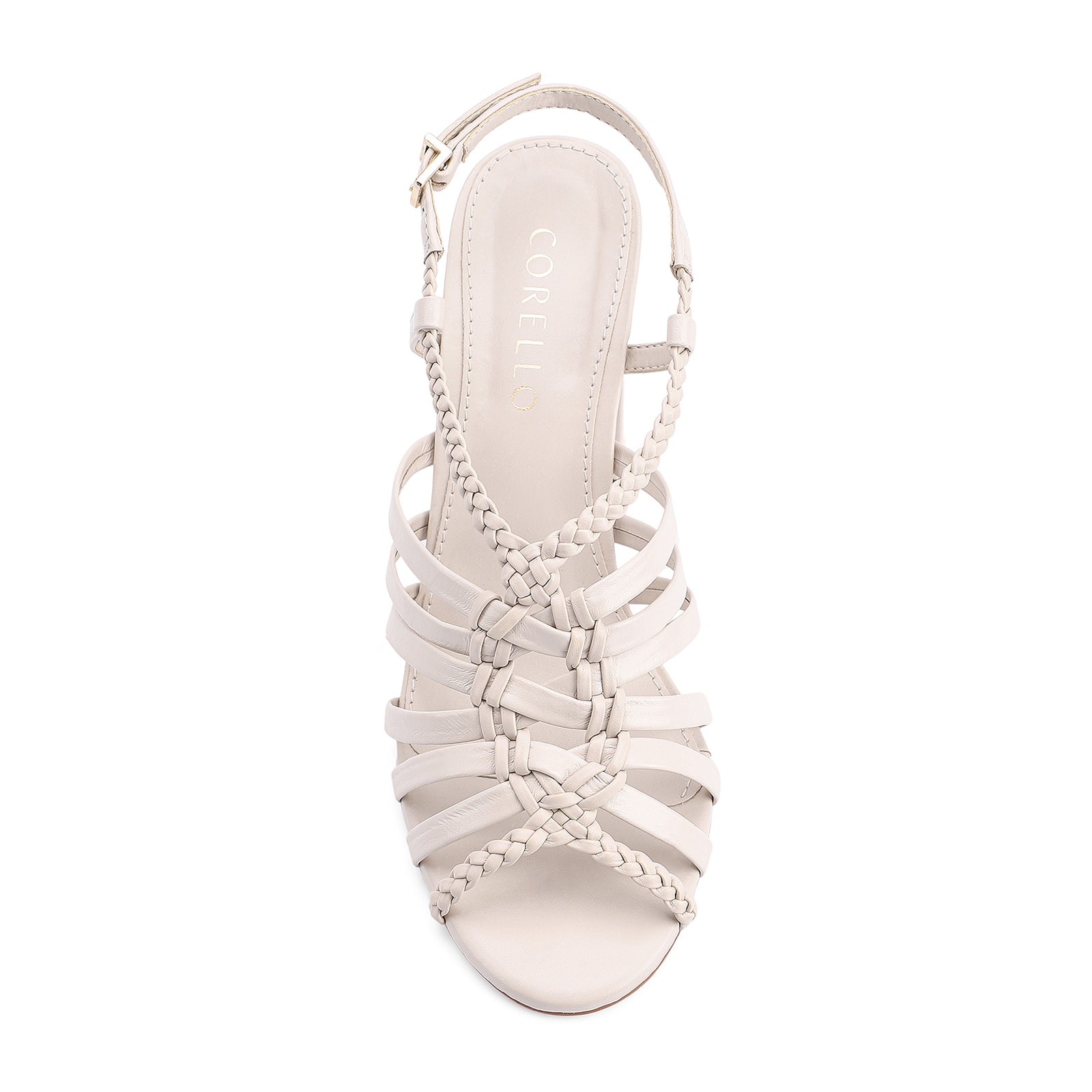 Sandália Couro Off White