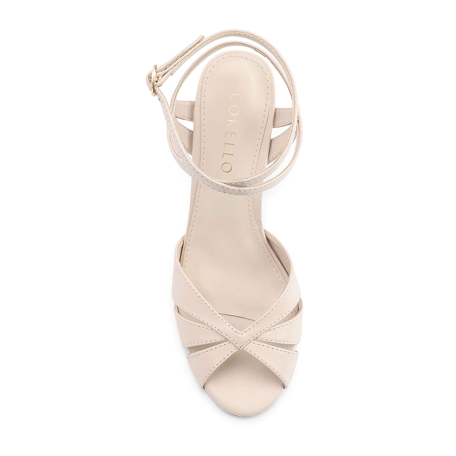 Sandália Couro Off White