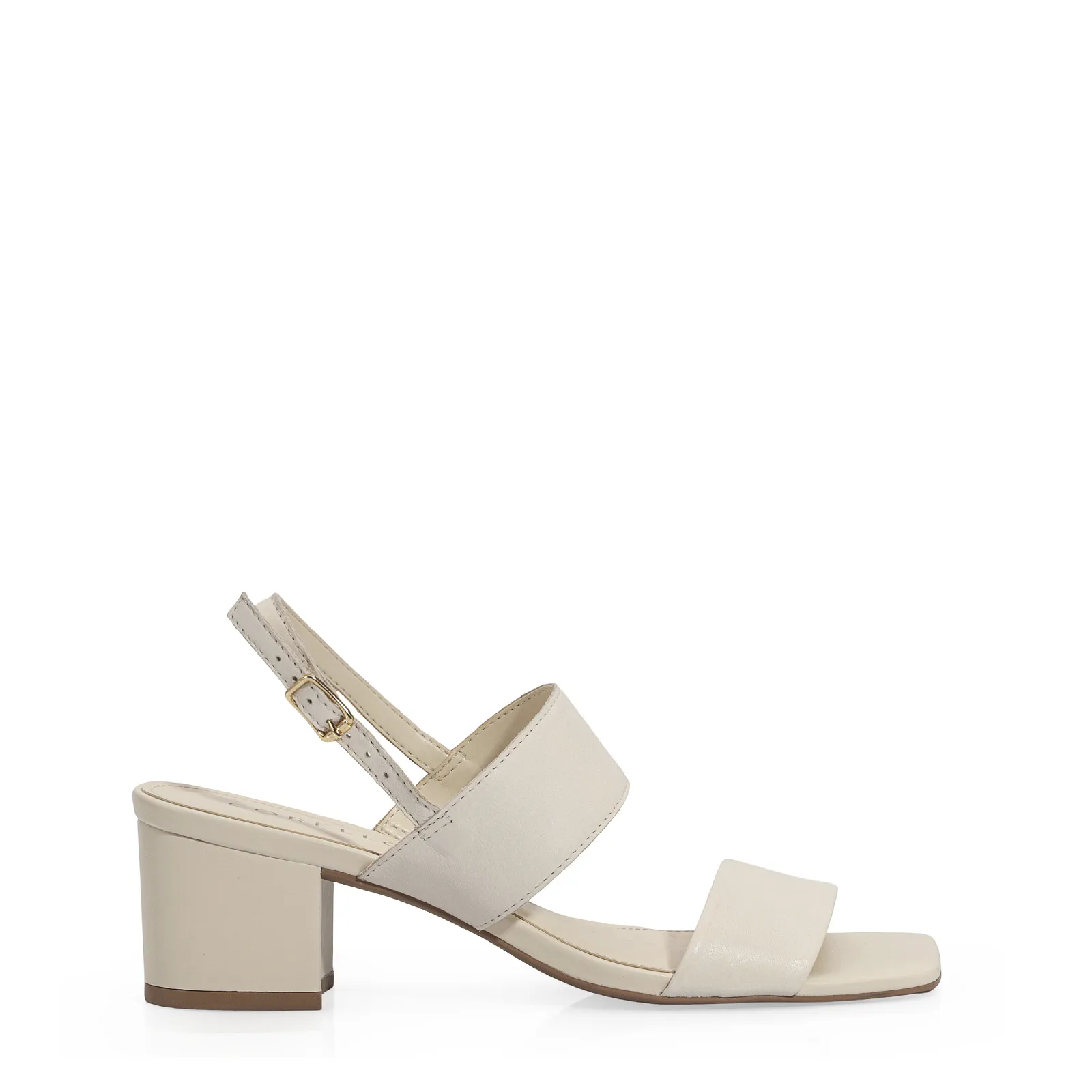 Sandália Couro Off White