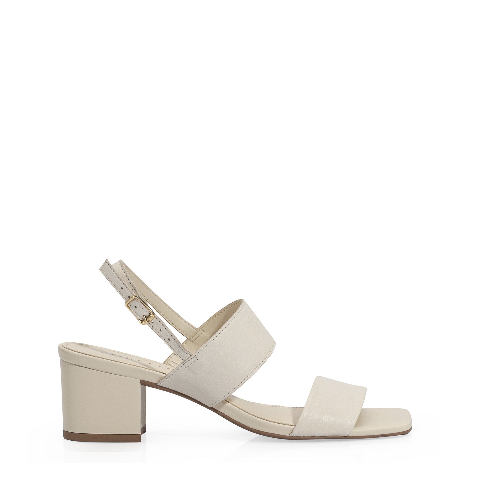 Sandália Couro Off White