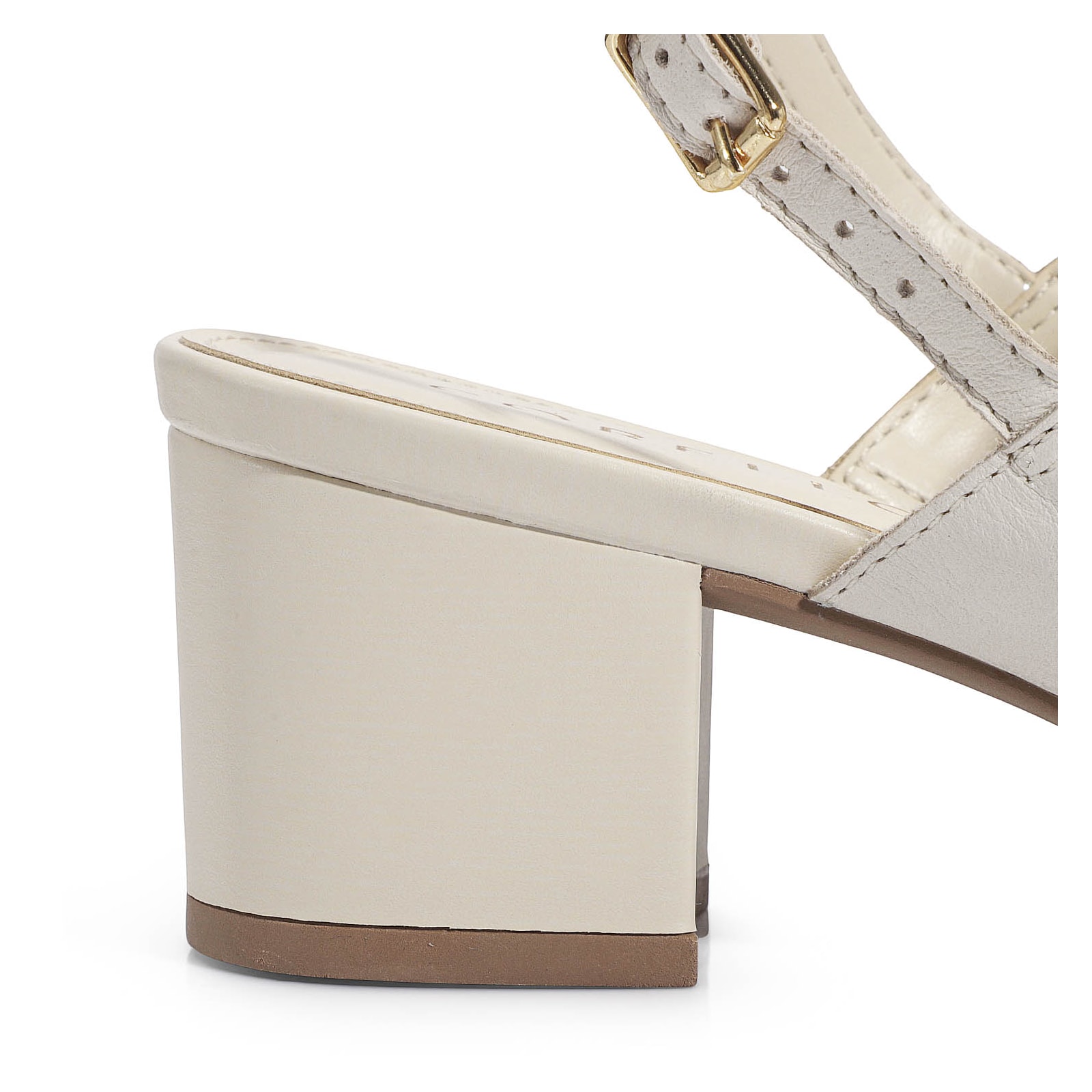 Sandália Couro Off White