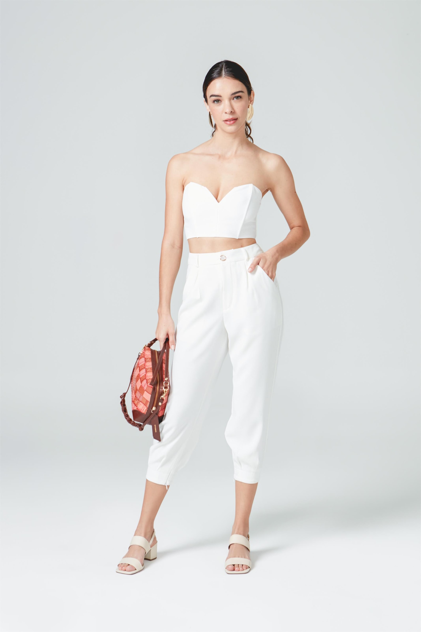 Sandália Couro Off White
