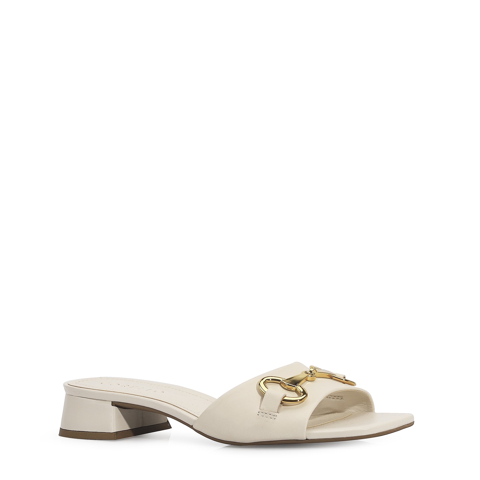 Sandália Couro Off White