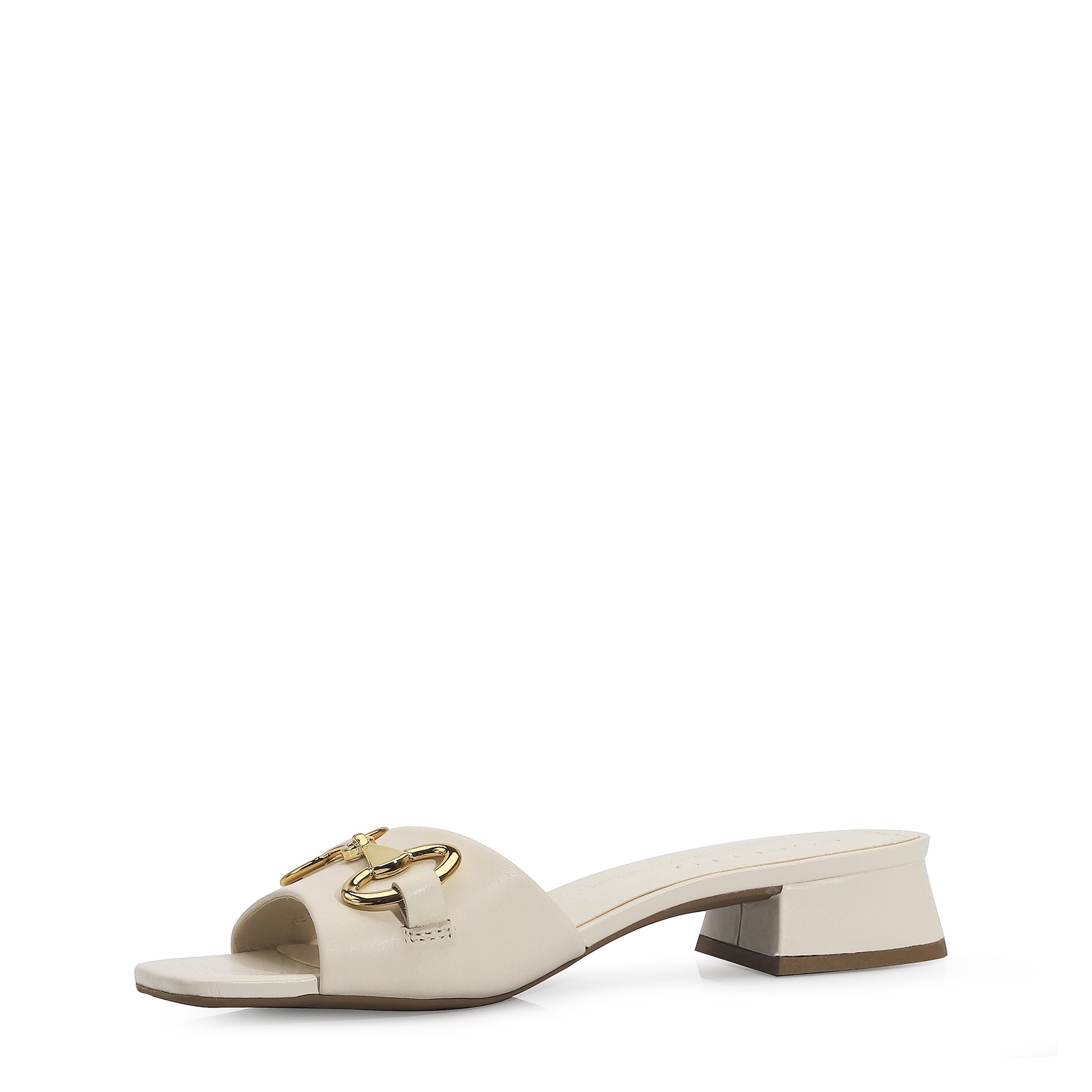 Sandália Couro Off White