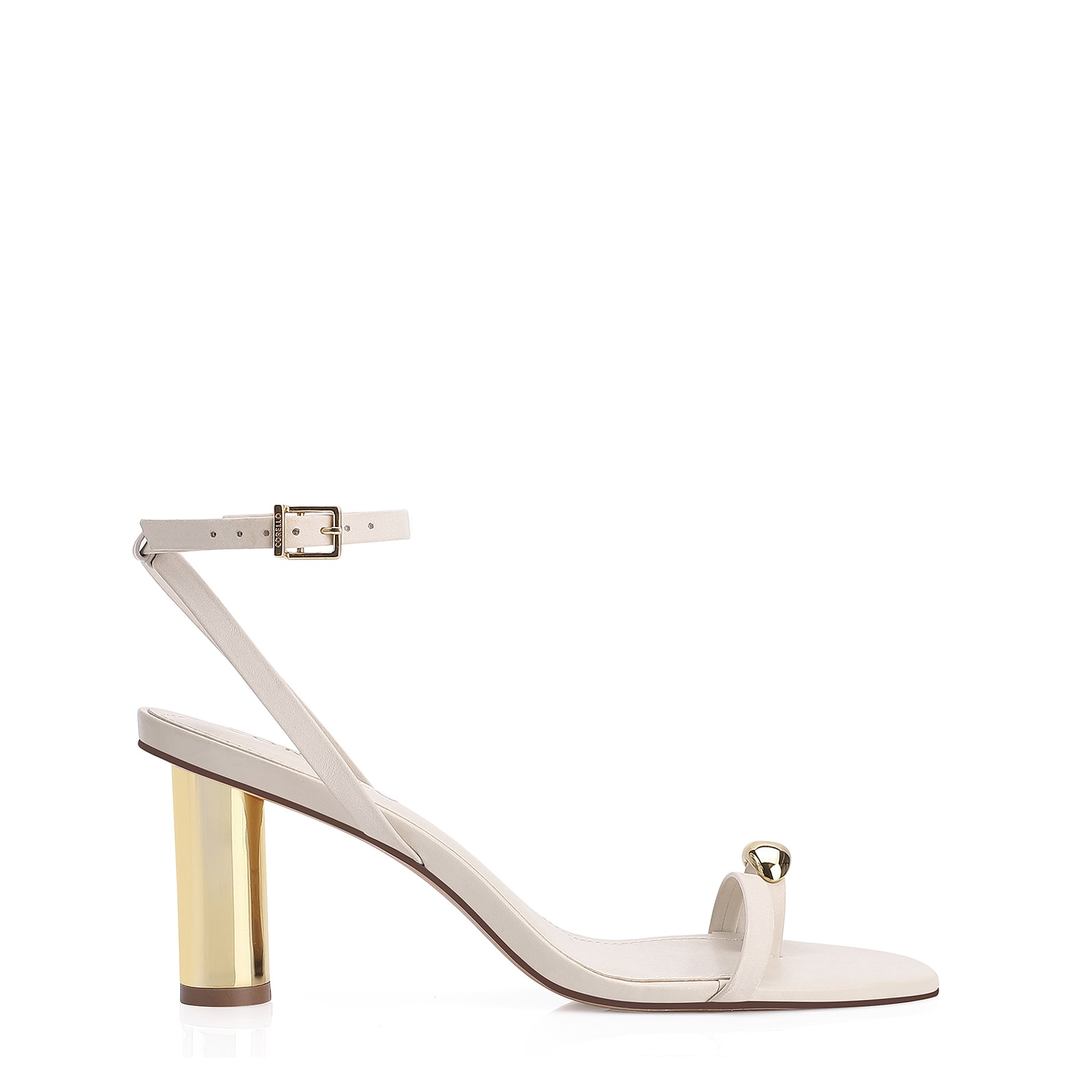 Sandália Couro Off White