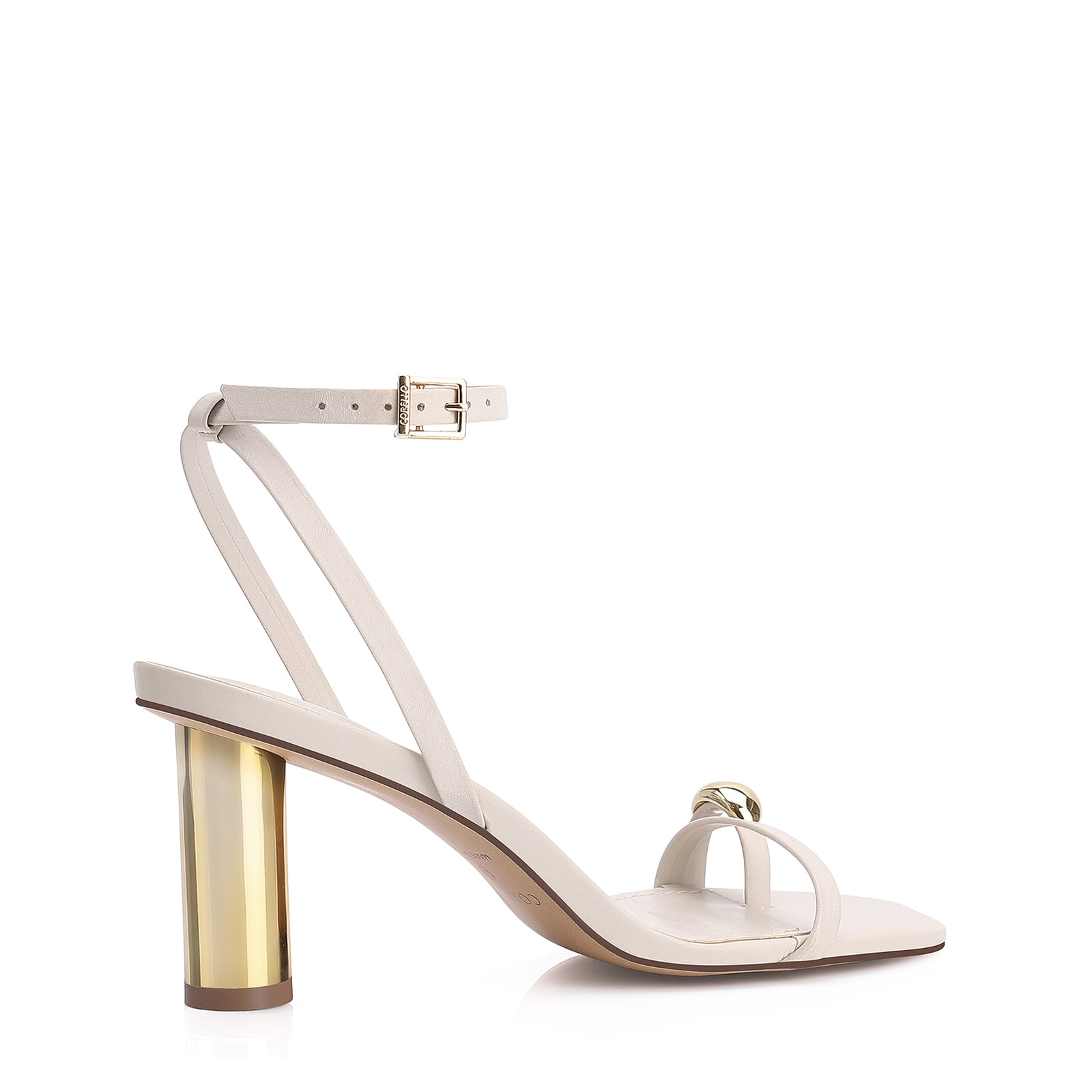 Sandália Couro Off White