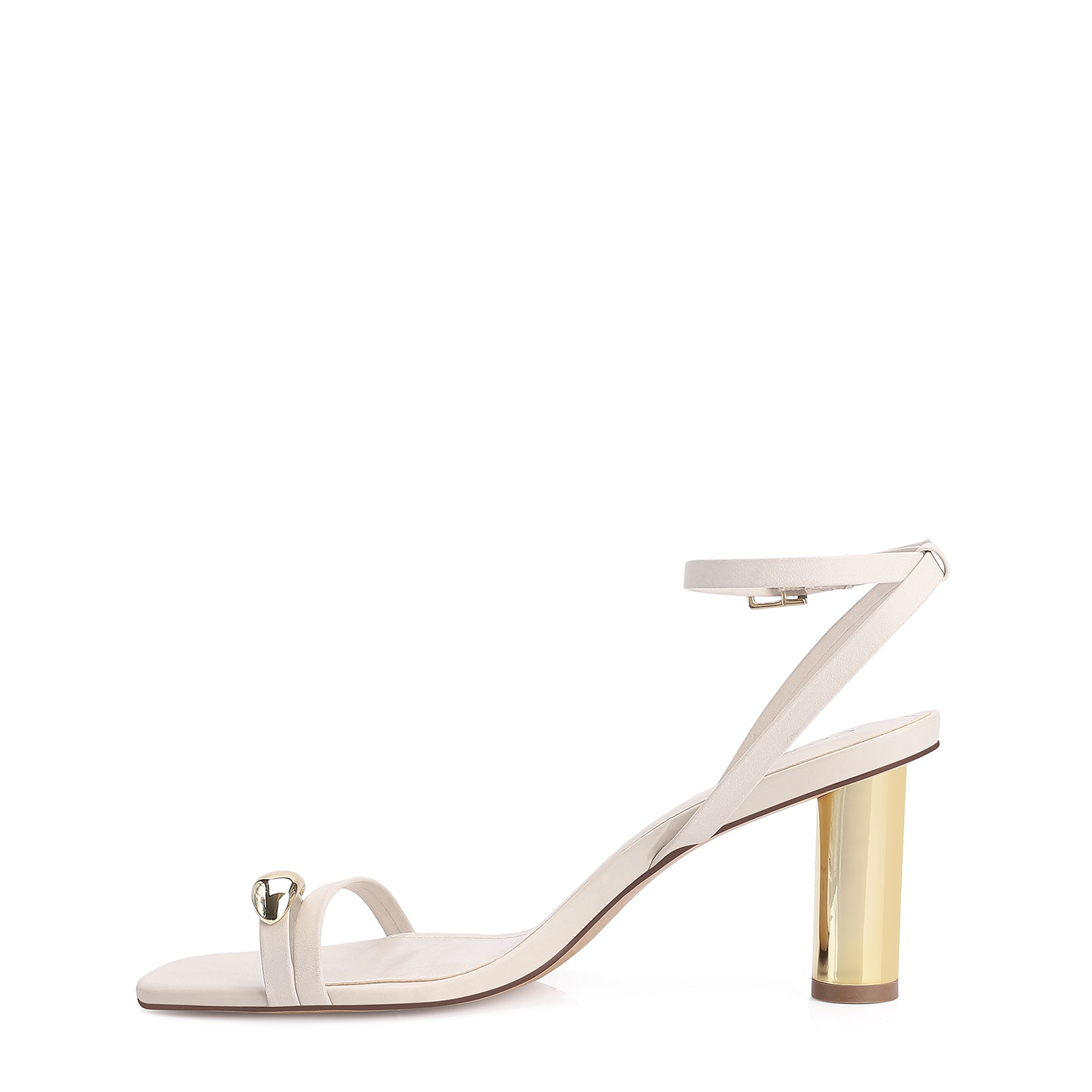 Sandália Couro Off White