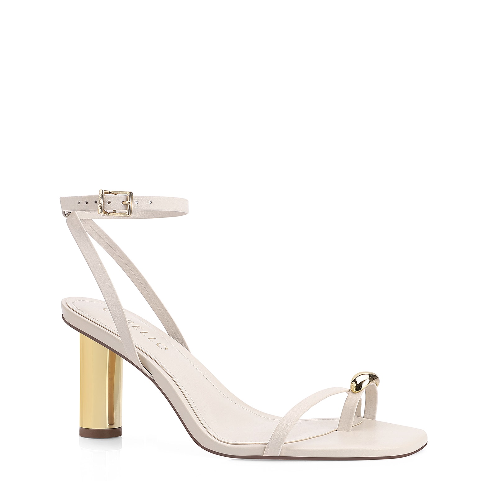 Sandália Couro Off White