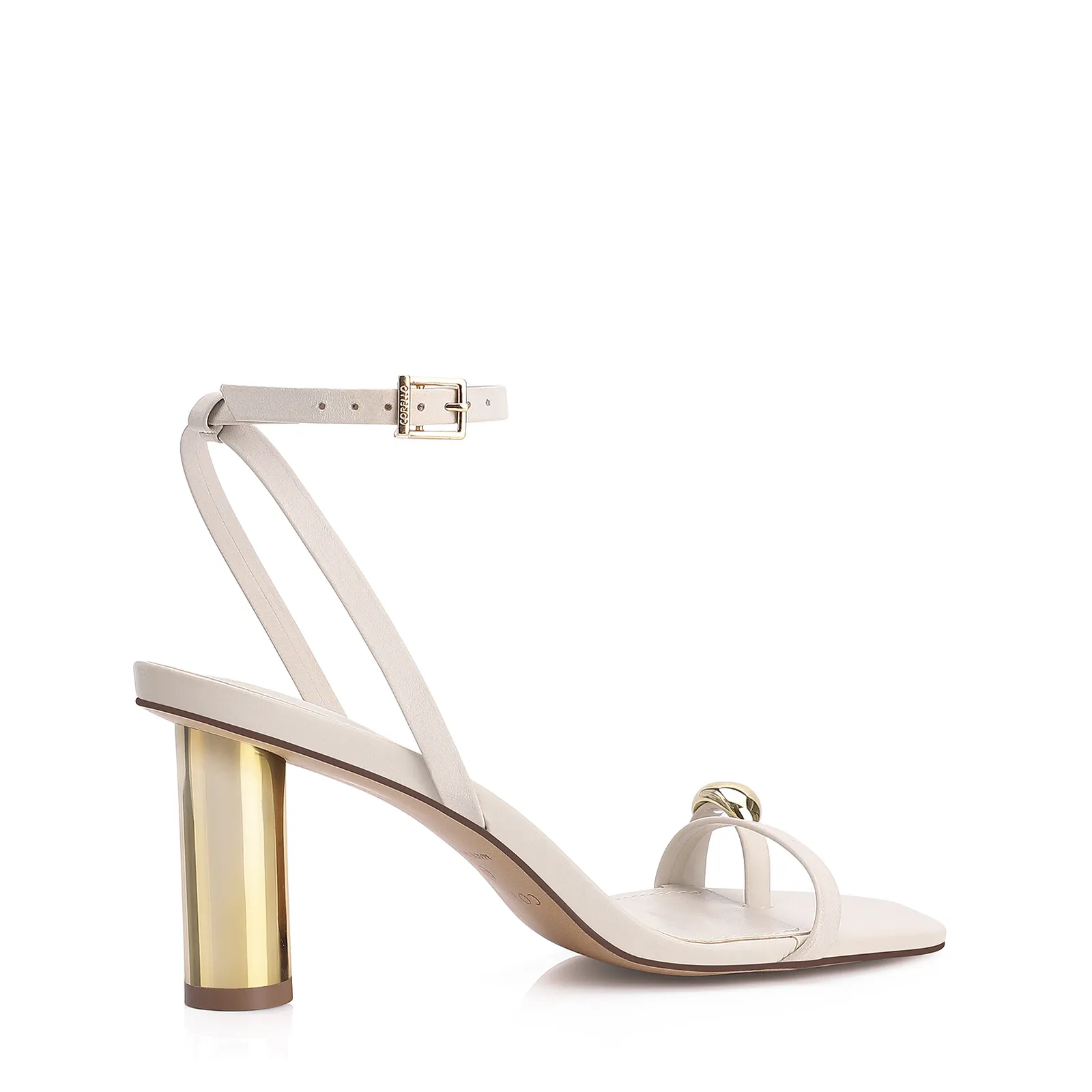 Sandália Couro Off White