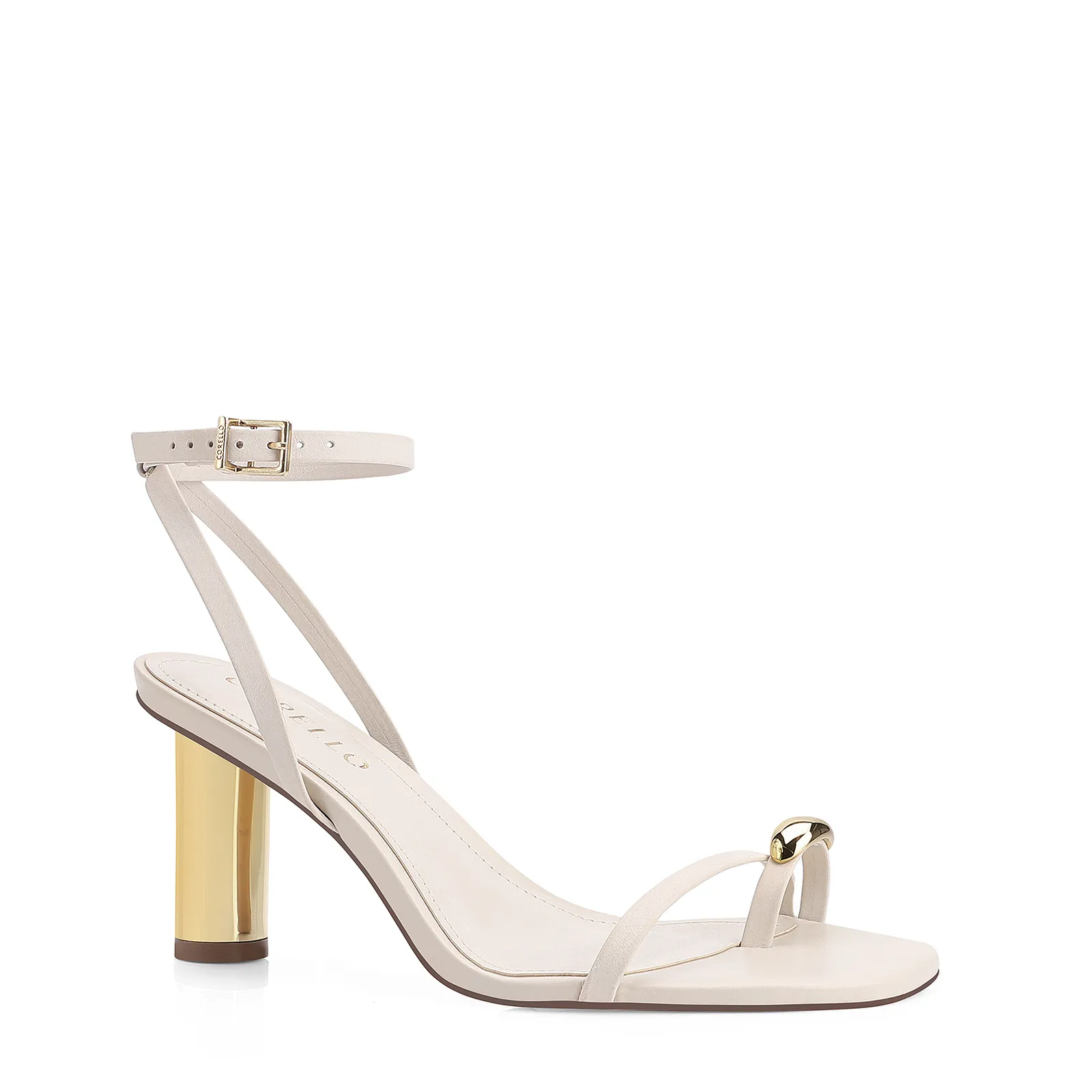 Sandália Couro Off White