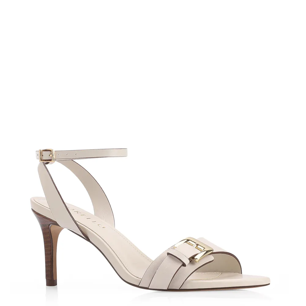 Sandália Couro Off White