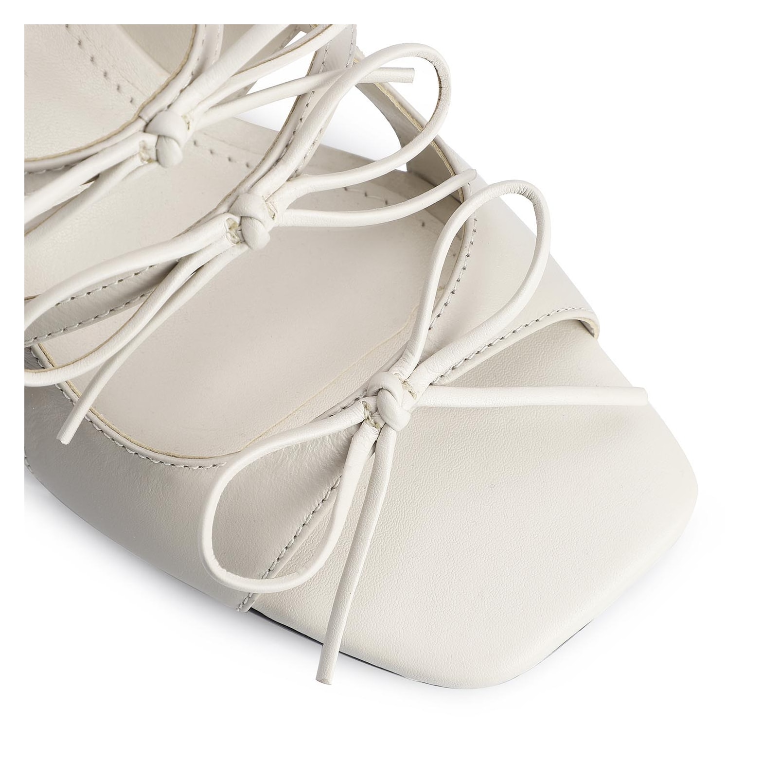 Sandália Couro Off White
