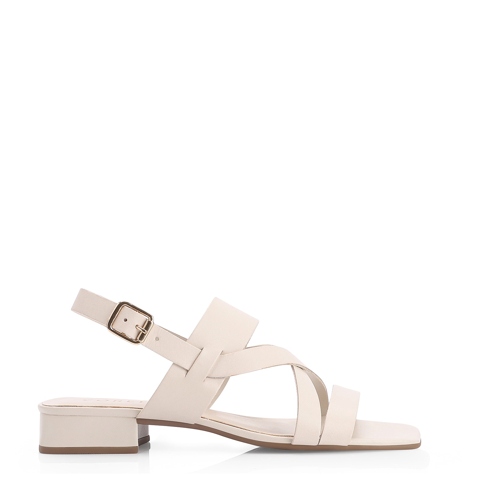 Sandália Couro Off White
