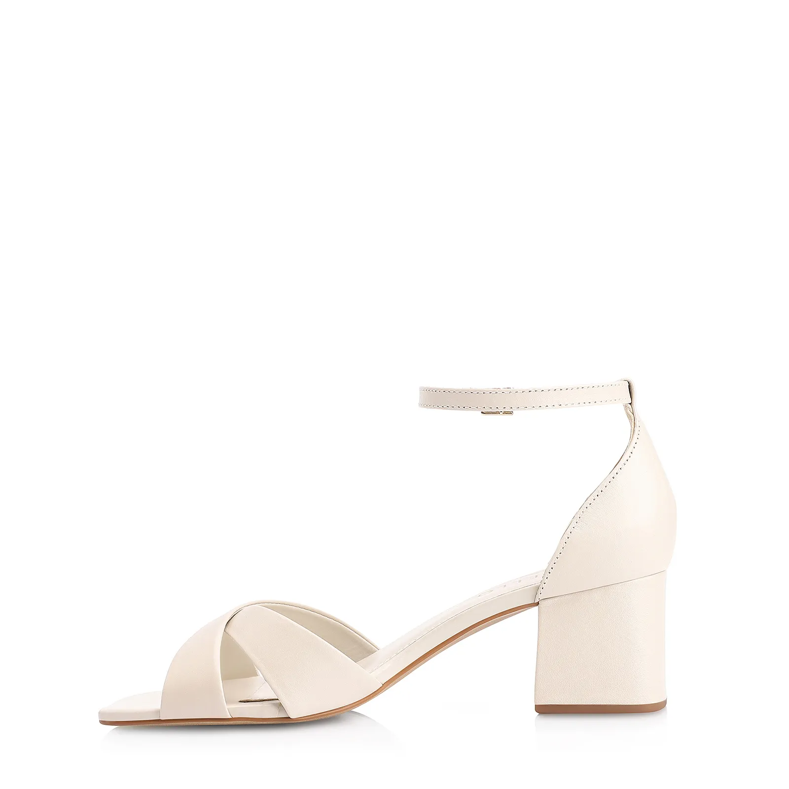 Sandália Couro Off White