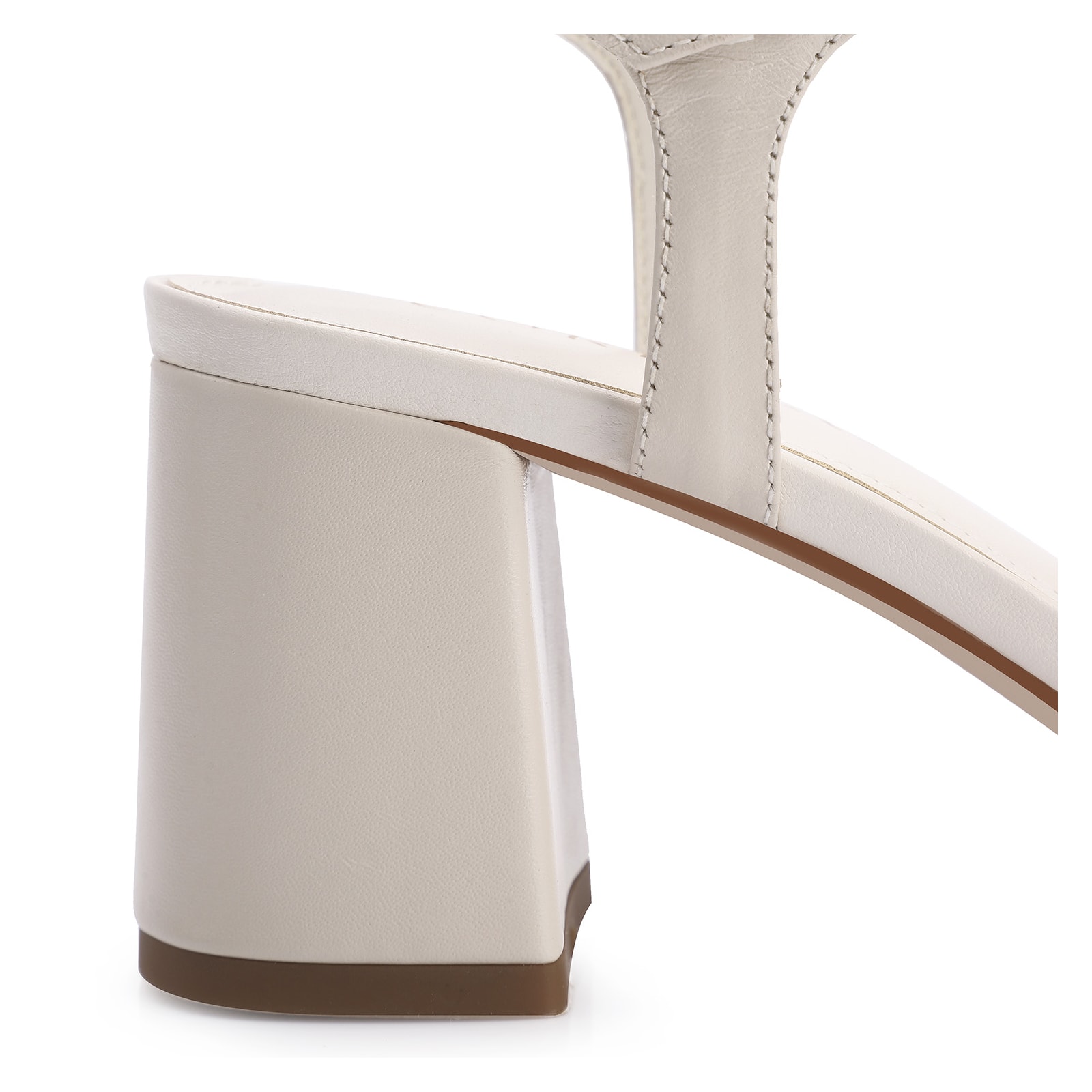 Sandália Couro Off White