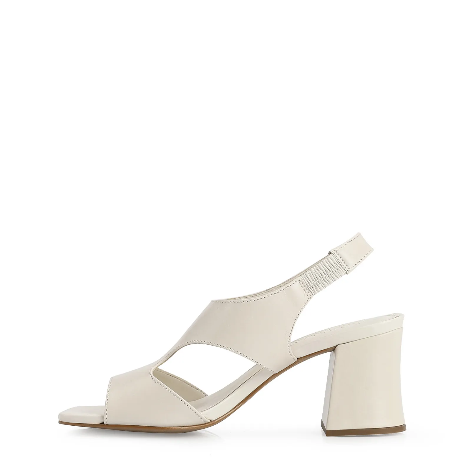 Sandália Couro Off White