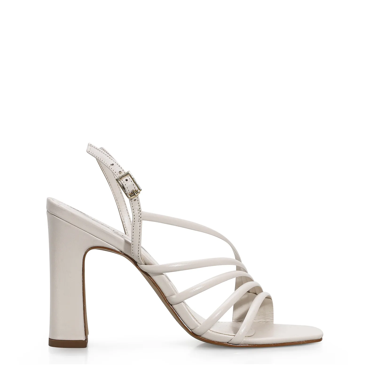 Sandália Couro Off White