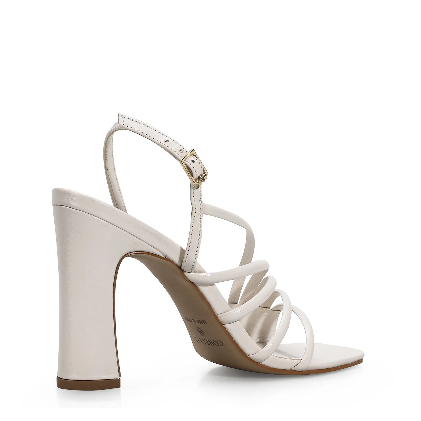 Sandália Couro Off White