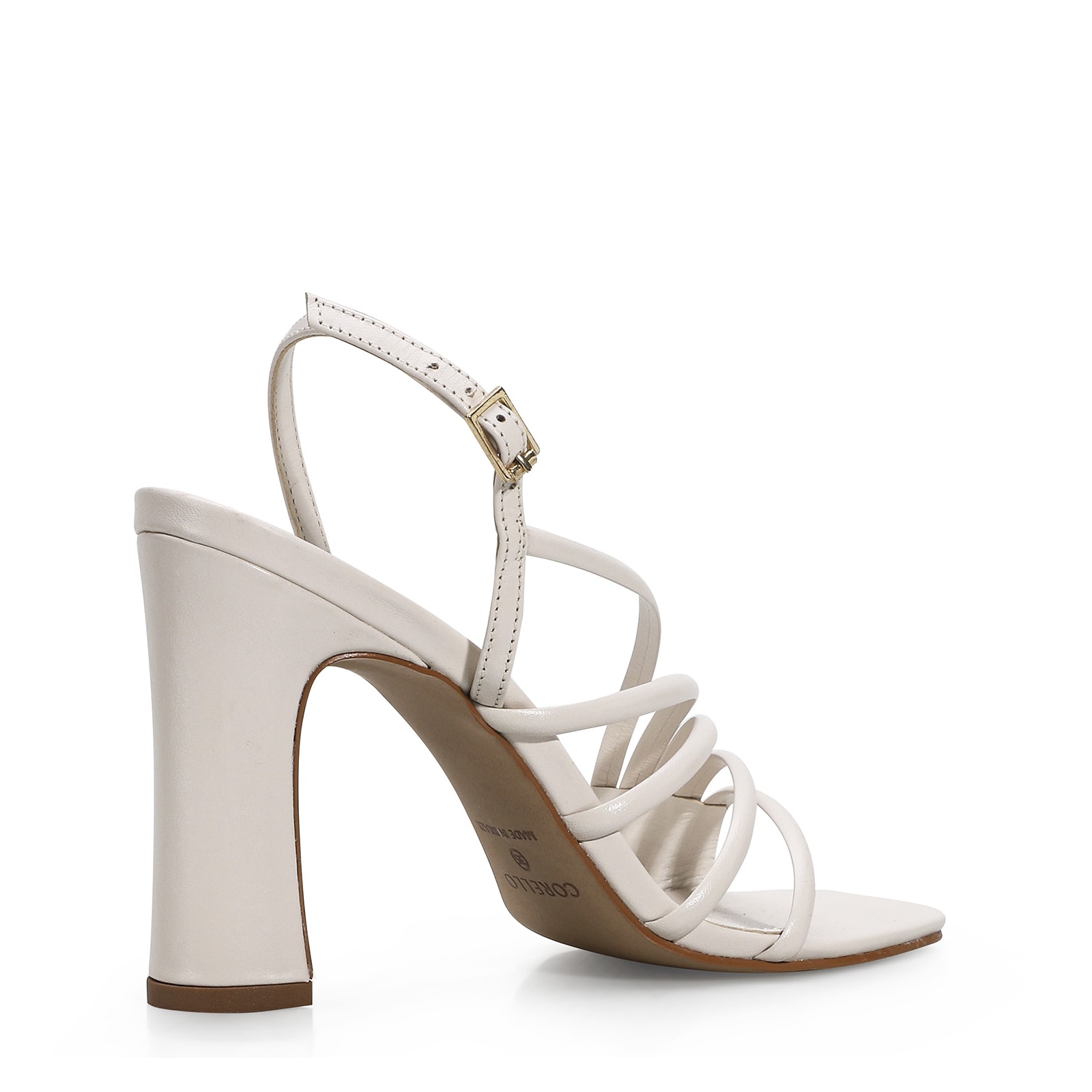 Sandália Couro Off White