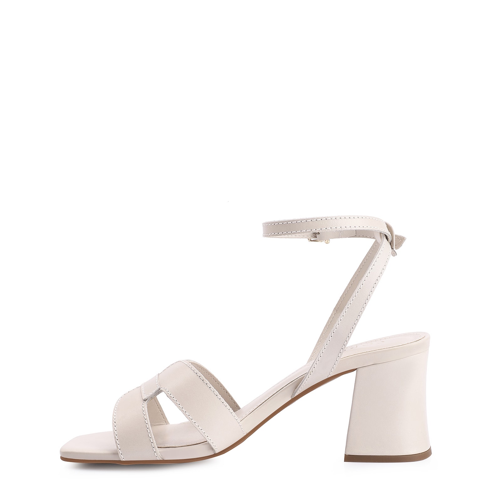 Sandália Couro Off White