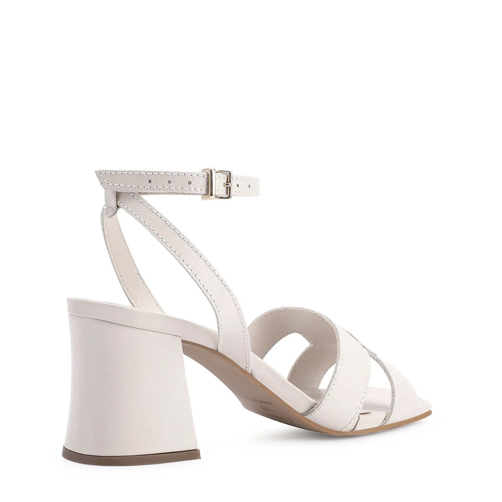 Sandália Couro Off White