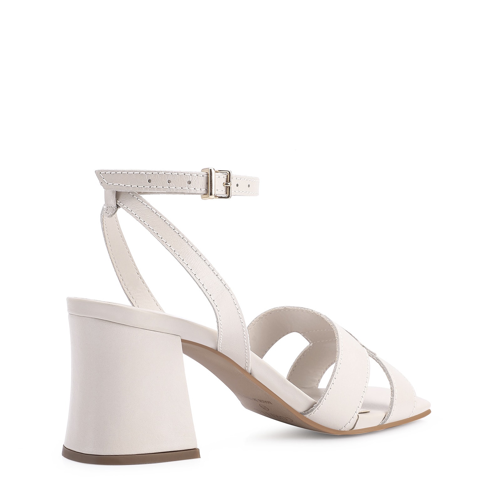Sandália Couro Off White