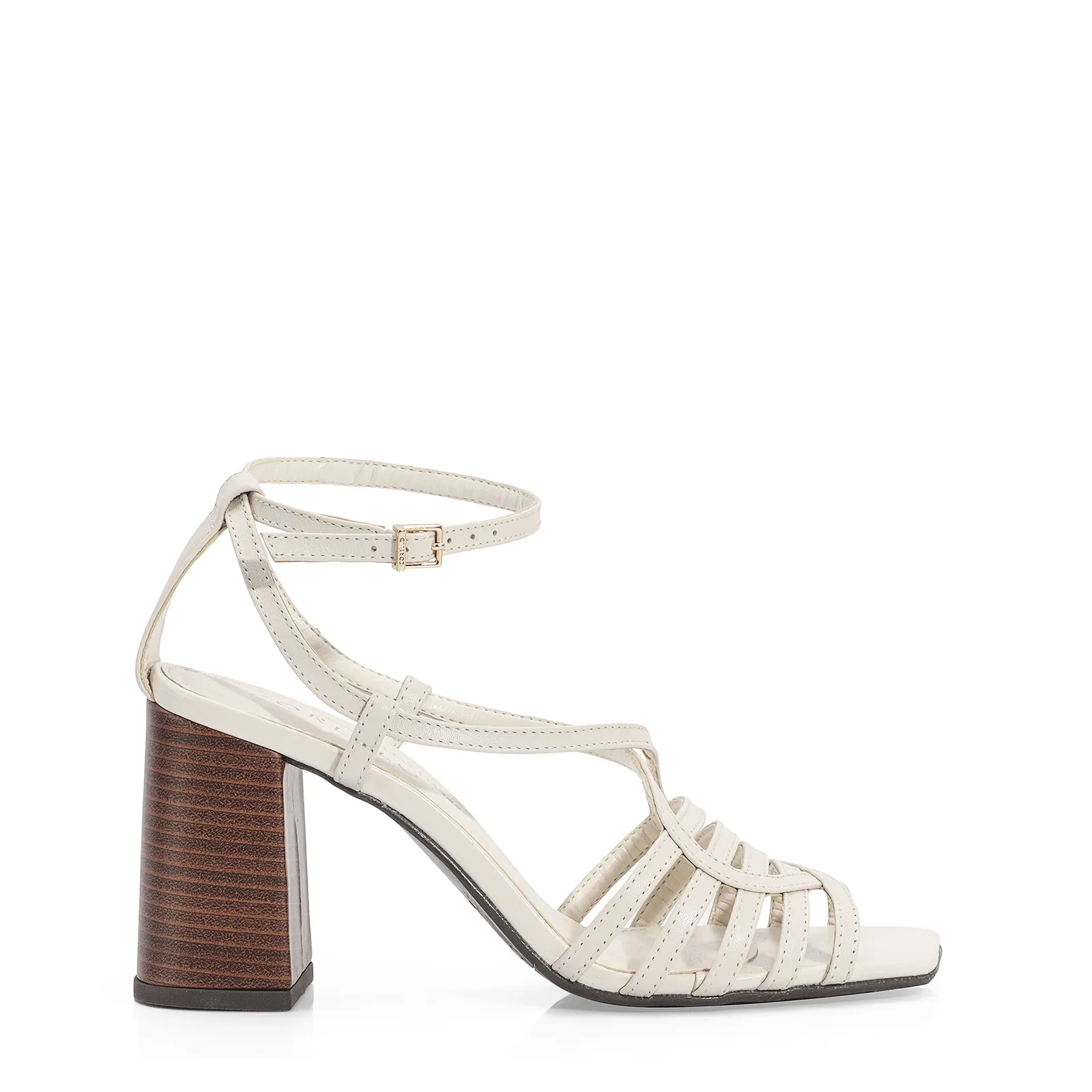 Sandália Couro Off White