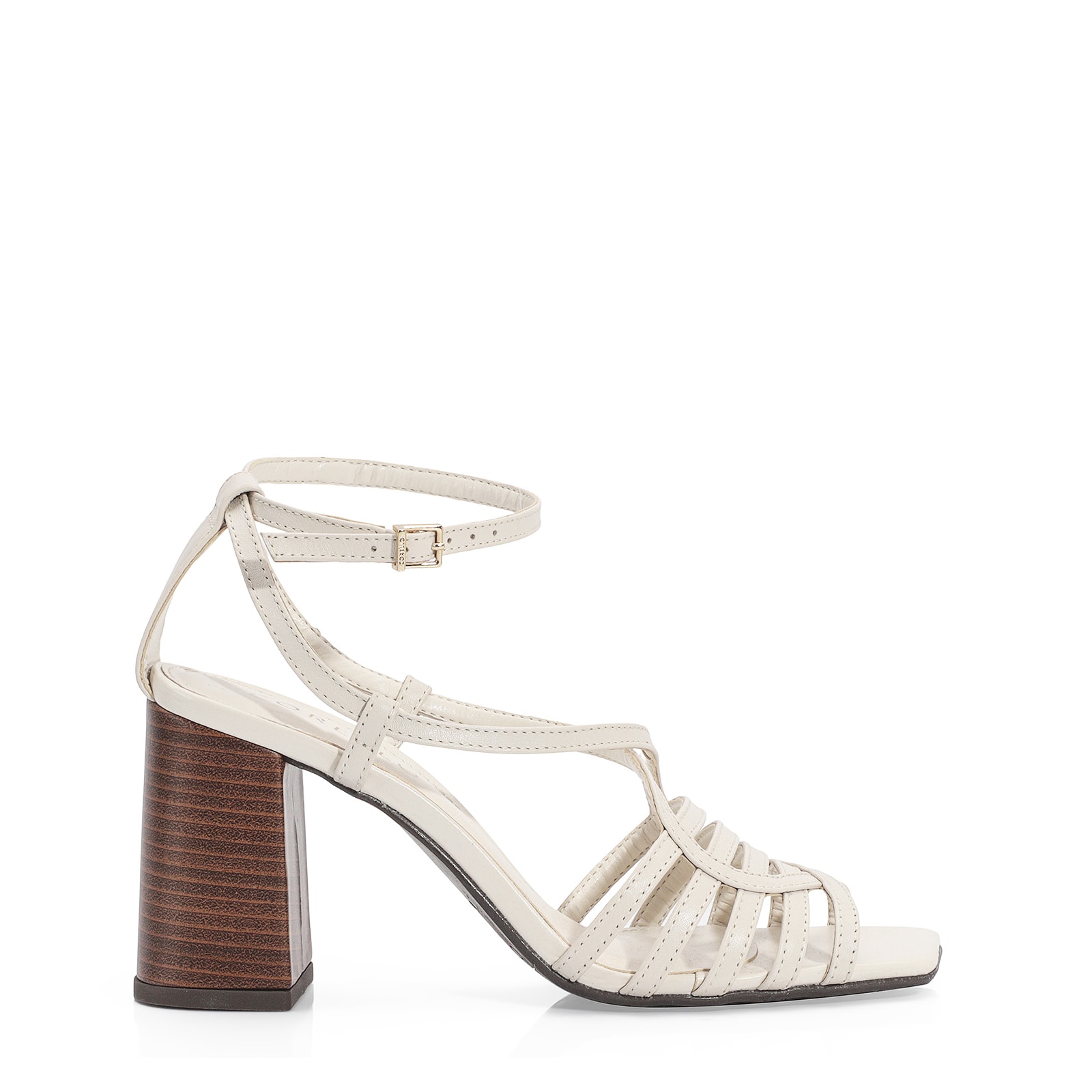 Sandália Couro Off White