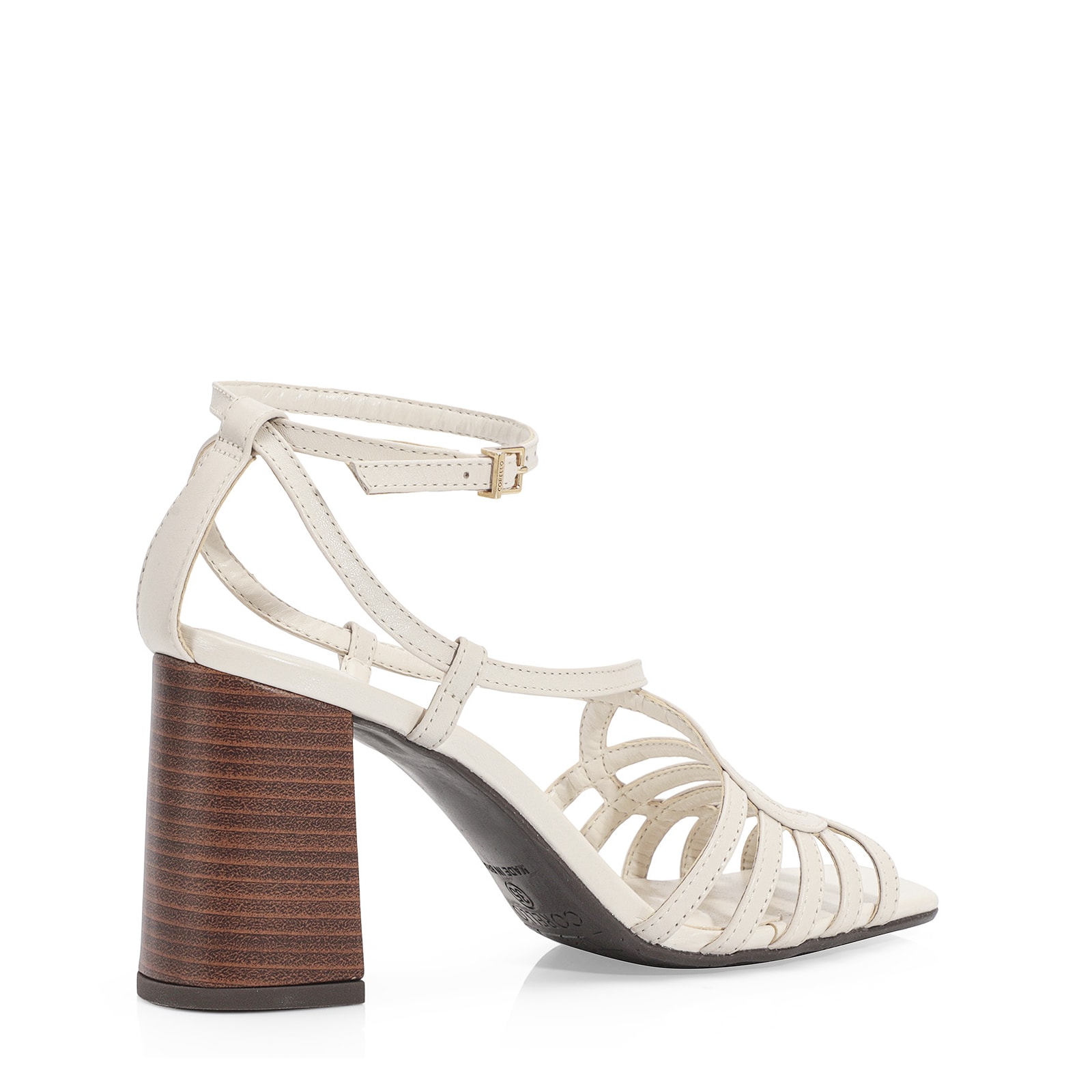 Sandália Couro Off White