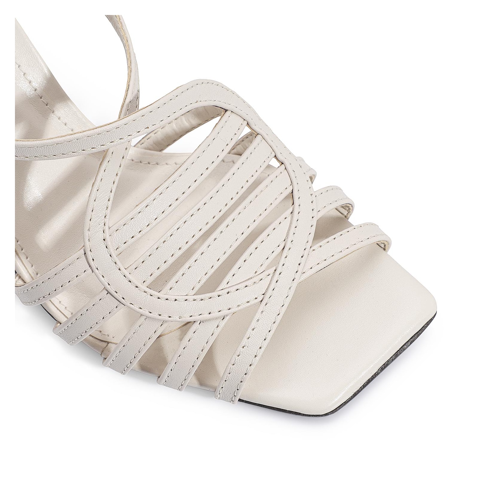 Sandália Couro Off White