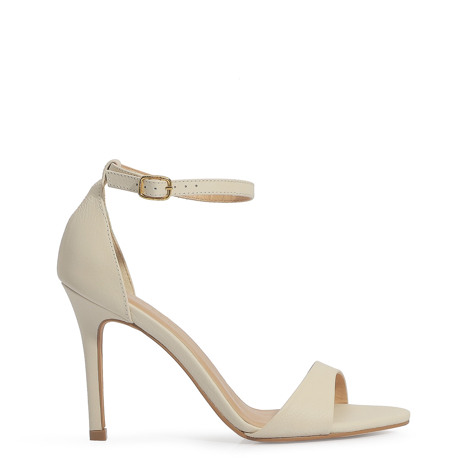 Sandália Couro Off White