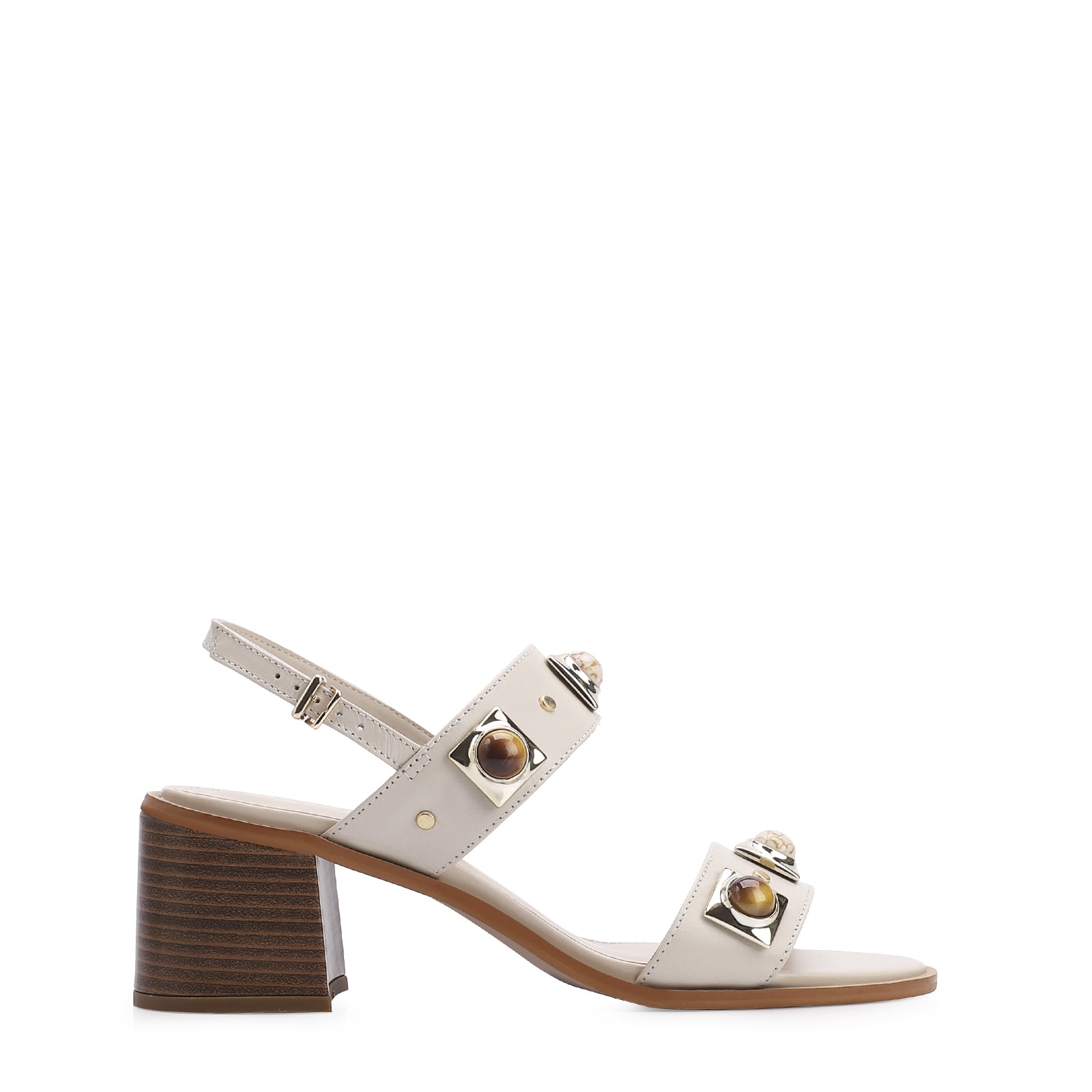 Sandália Couro Off White
