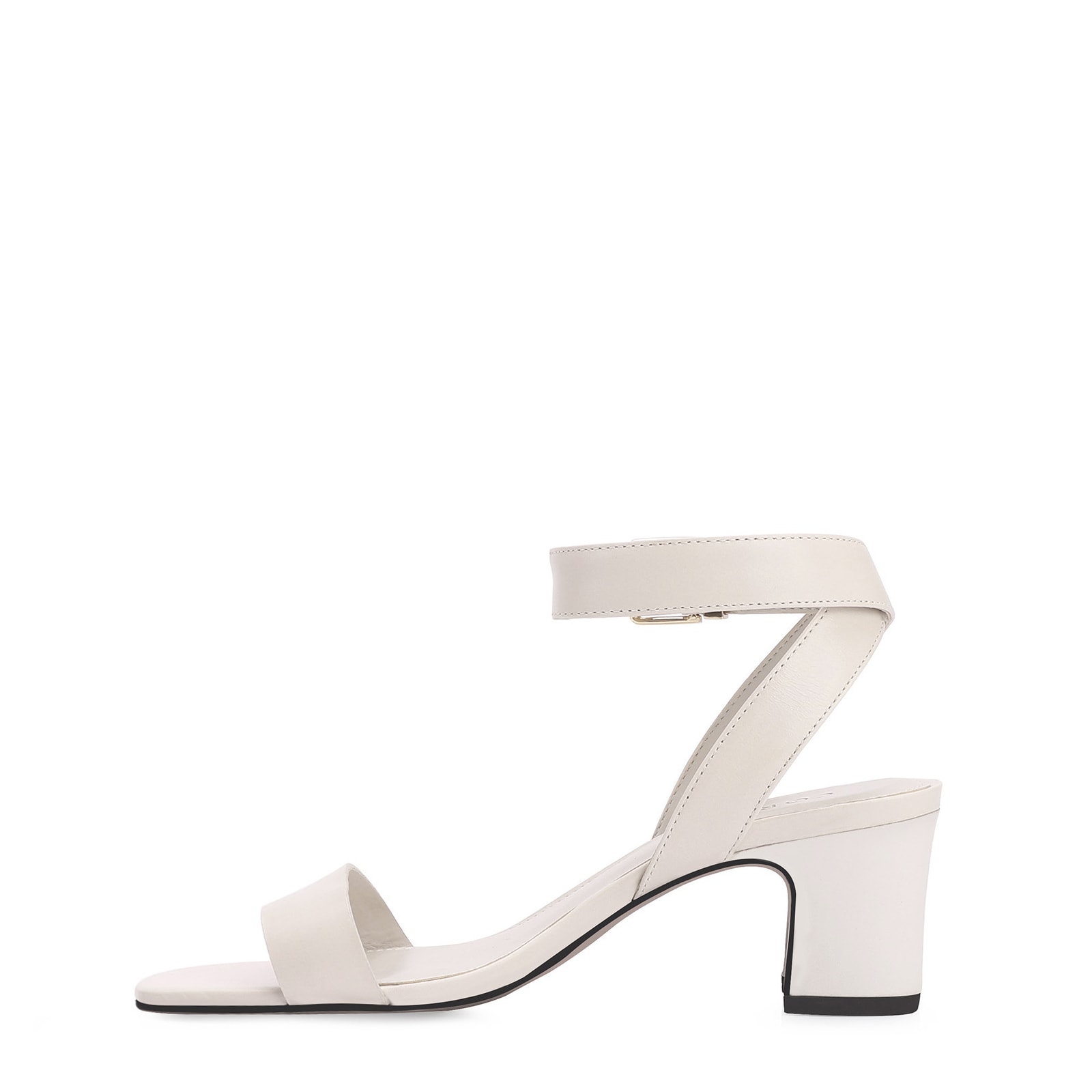 Sandália Couro Off White