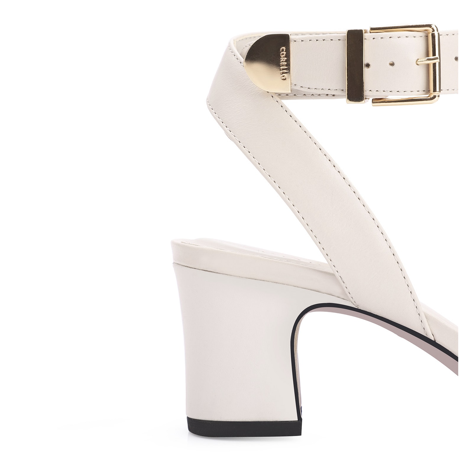 Sandália Couro Off White