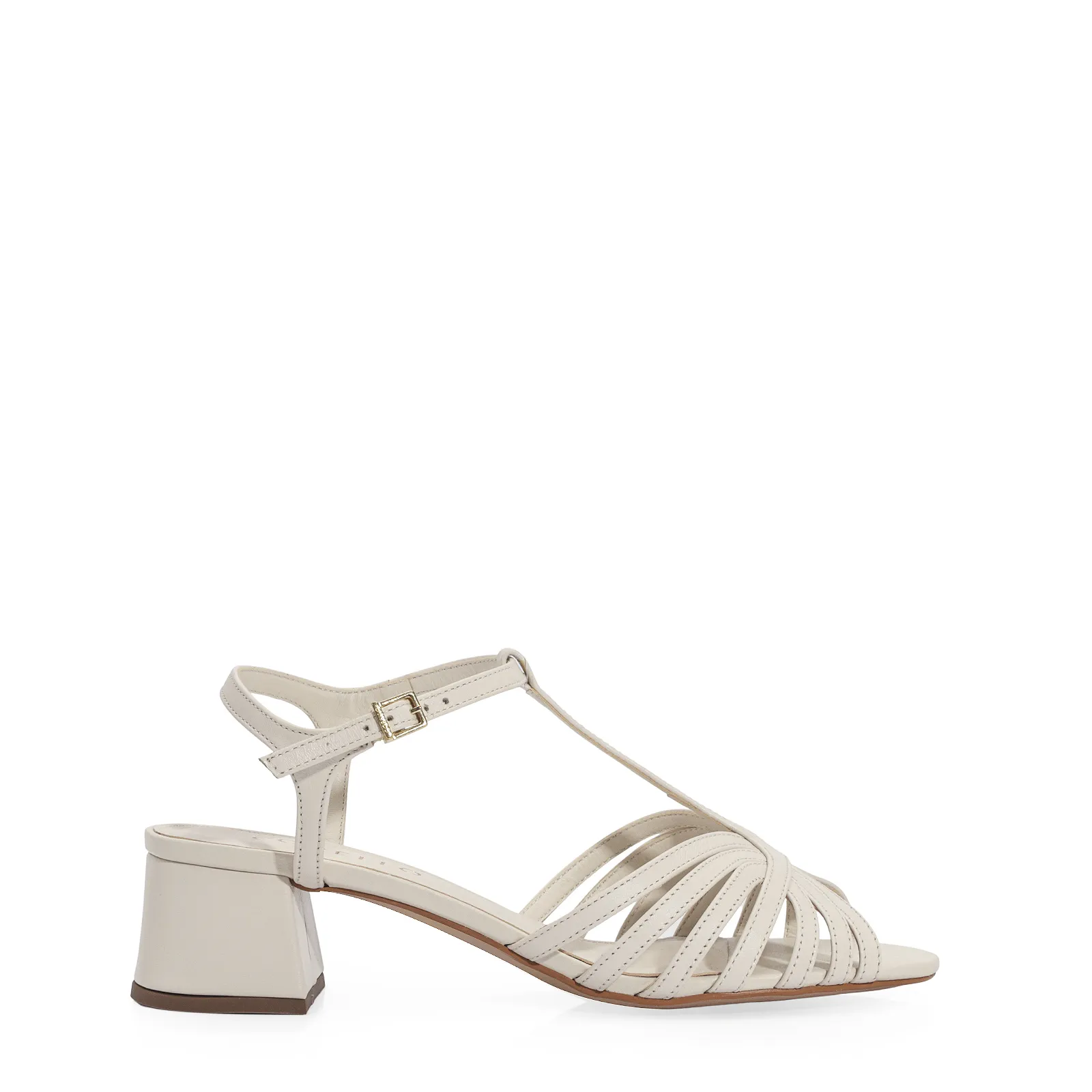 Sandália Couro Off White