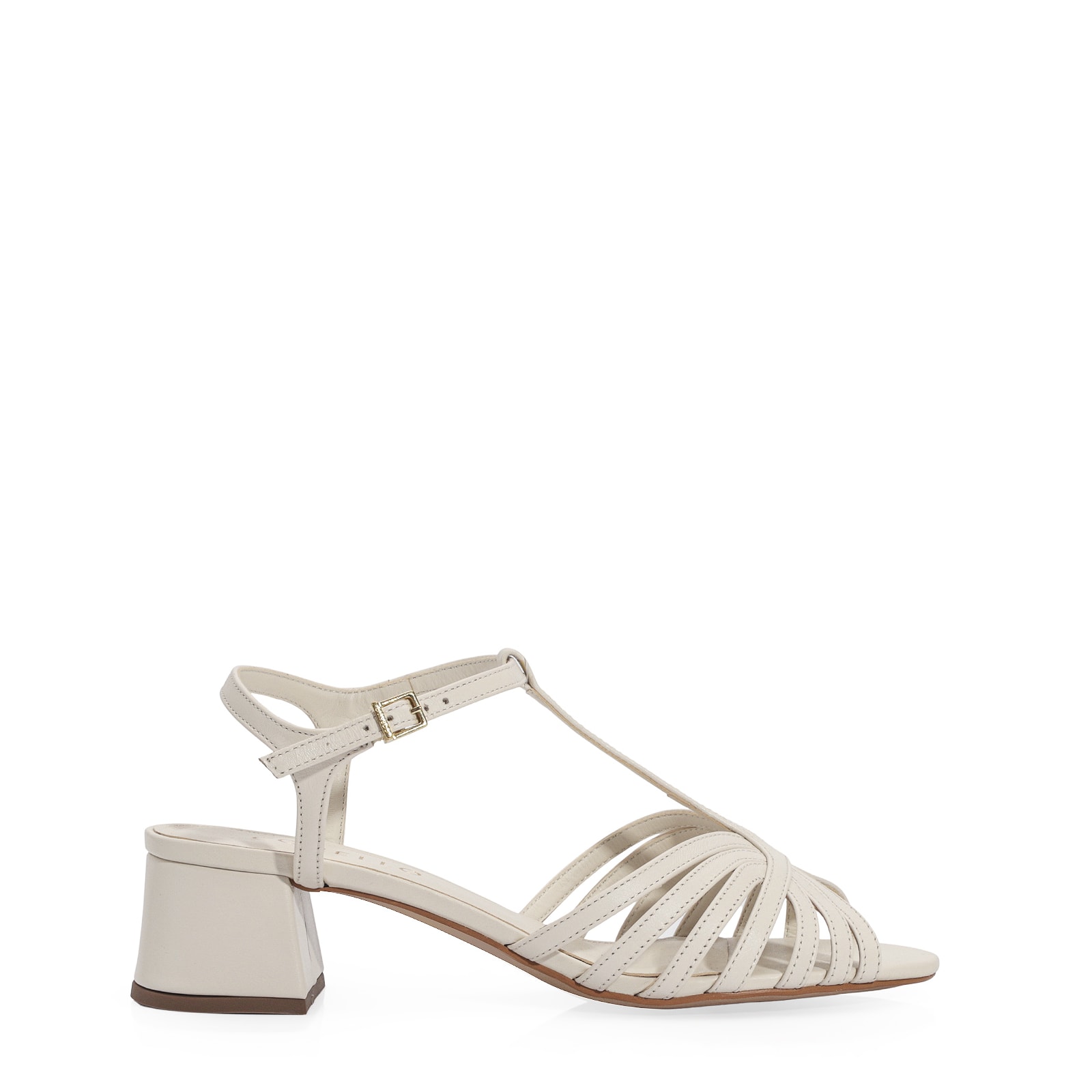 Sandália Couro Off White