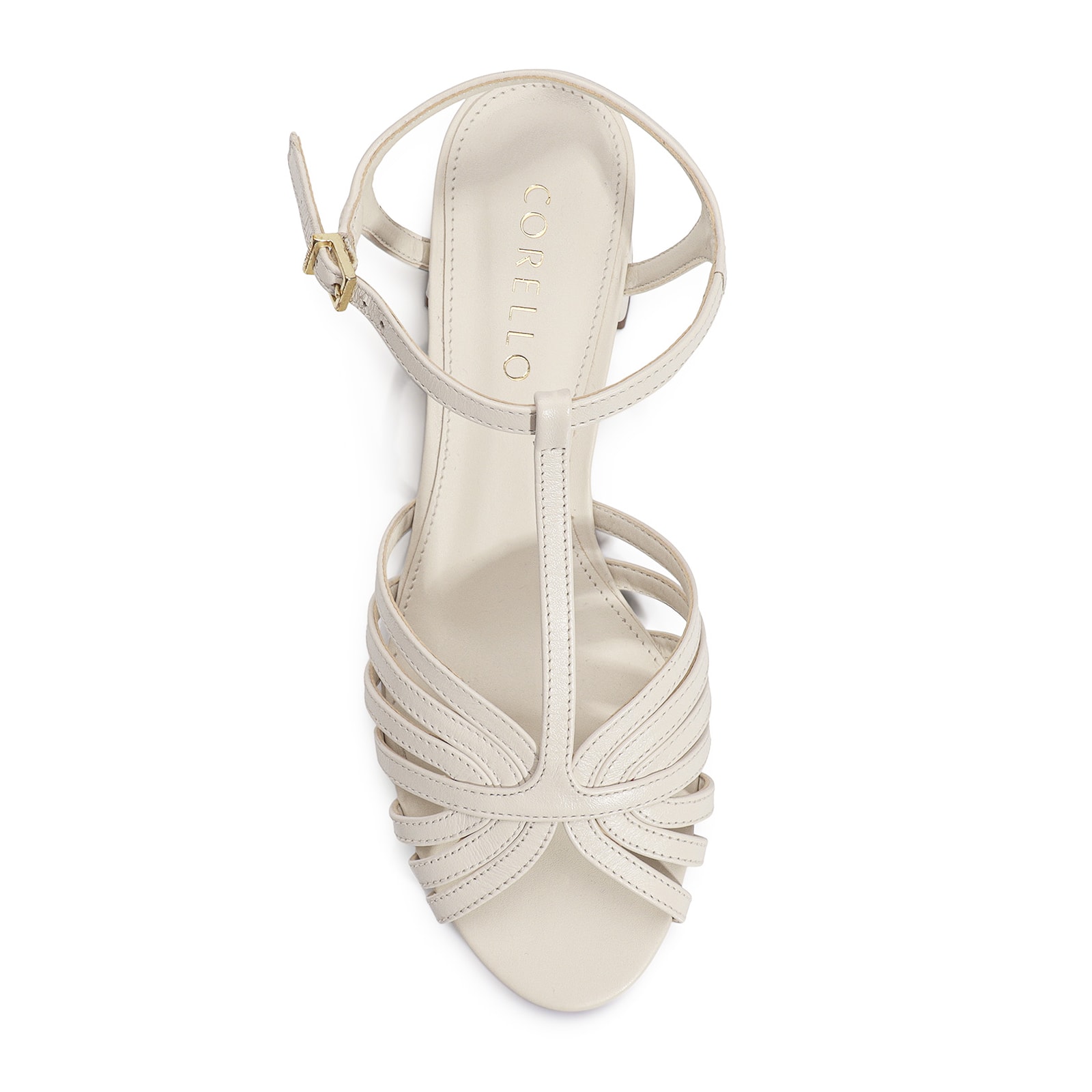 Sandália Couro Off White
