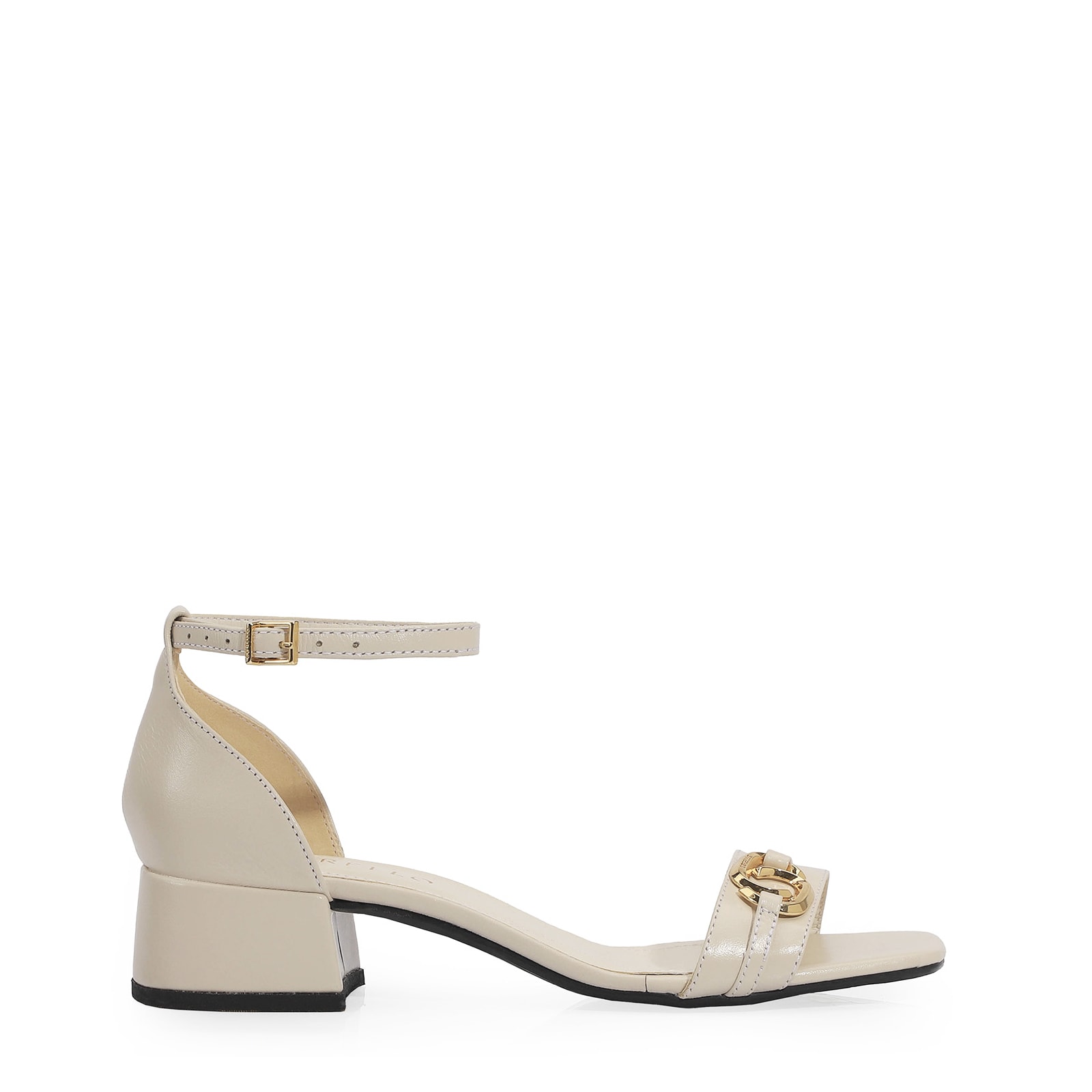 Sandália Couro Off White
