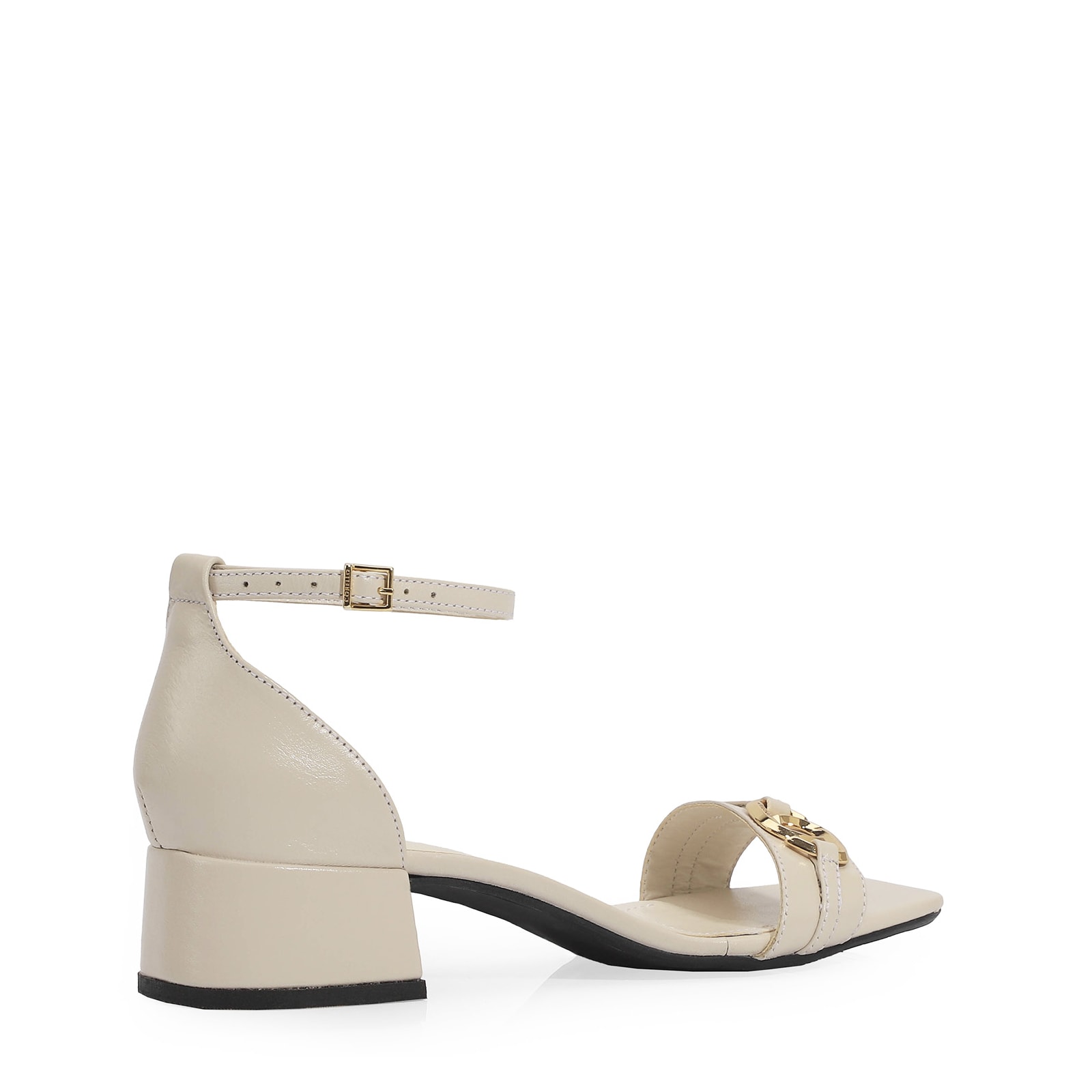 Sandália Couro Off White