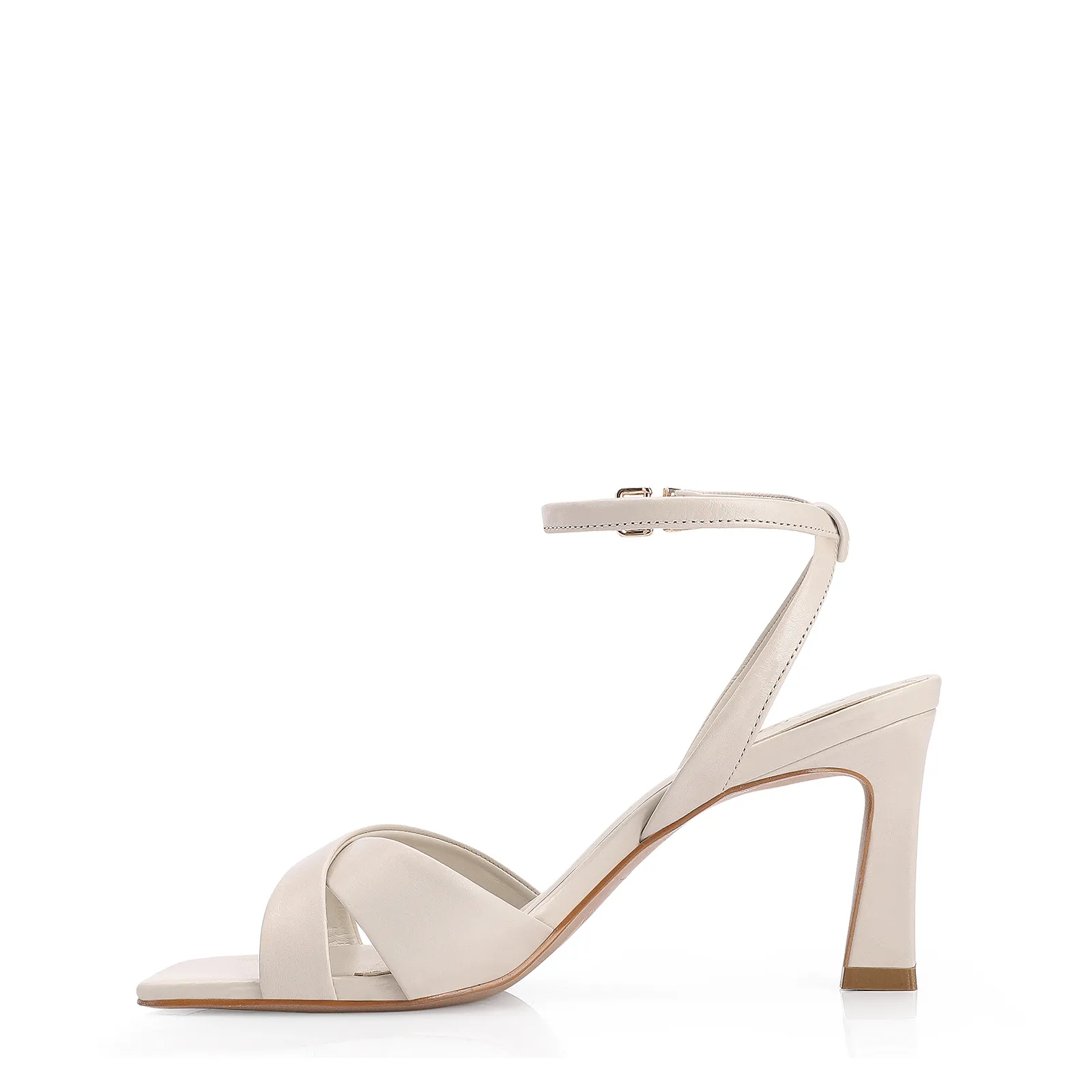 Sandália Couro Off White