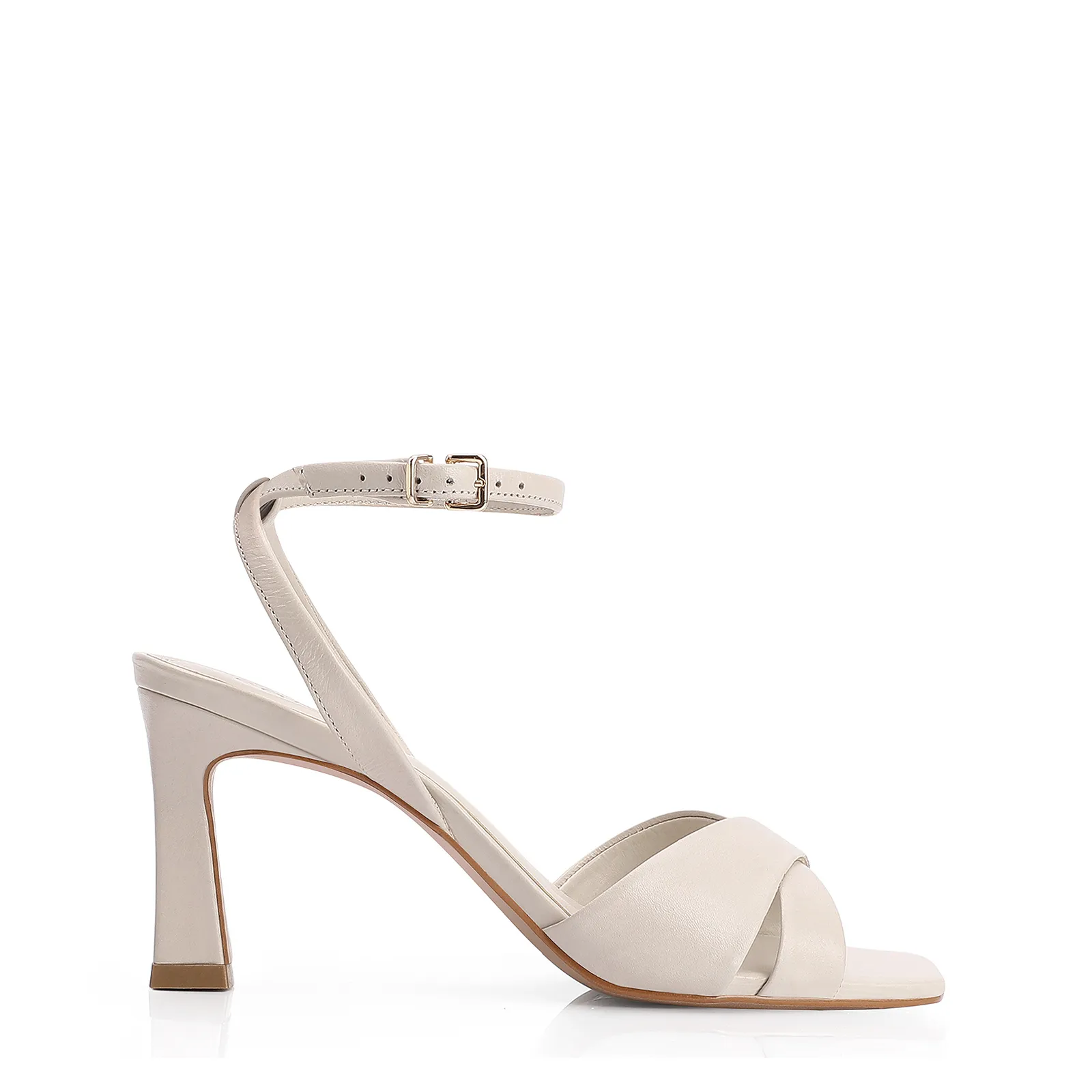 Sandália Couro Off White