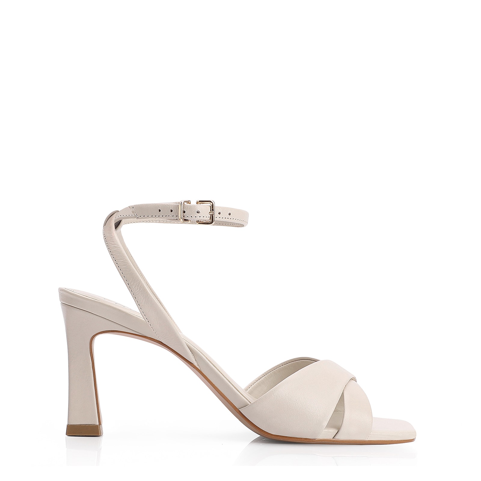 Sandália Couro Off White