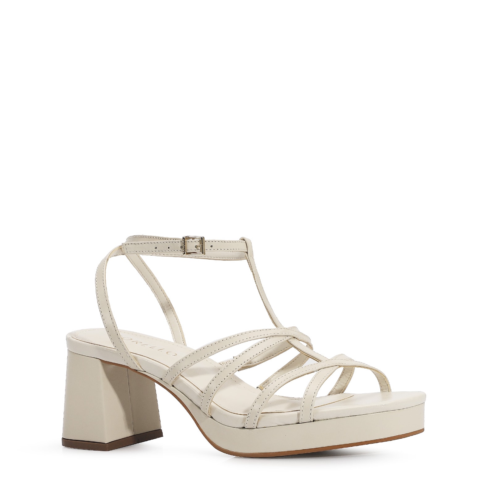 Sandália Couro Off White