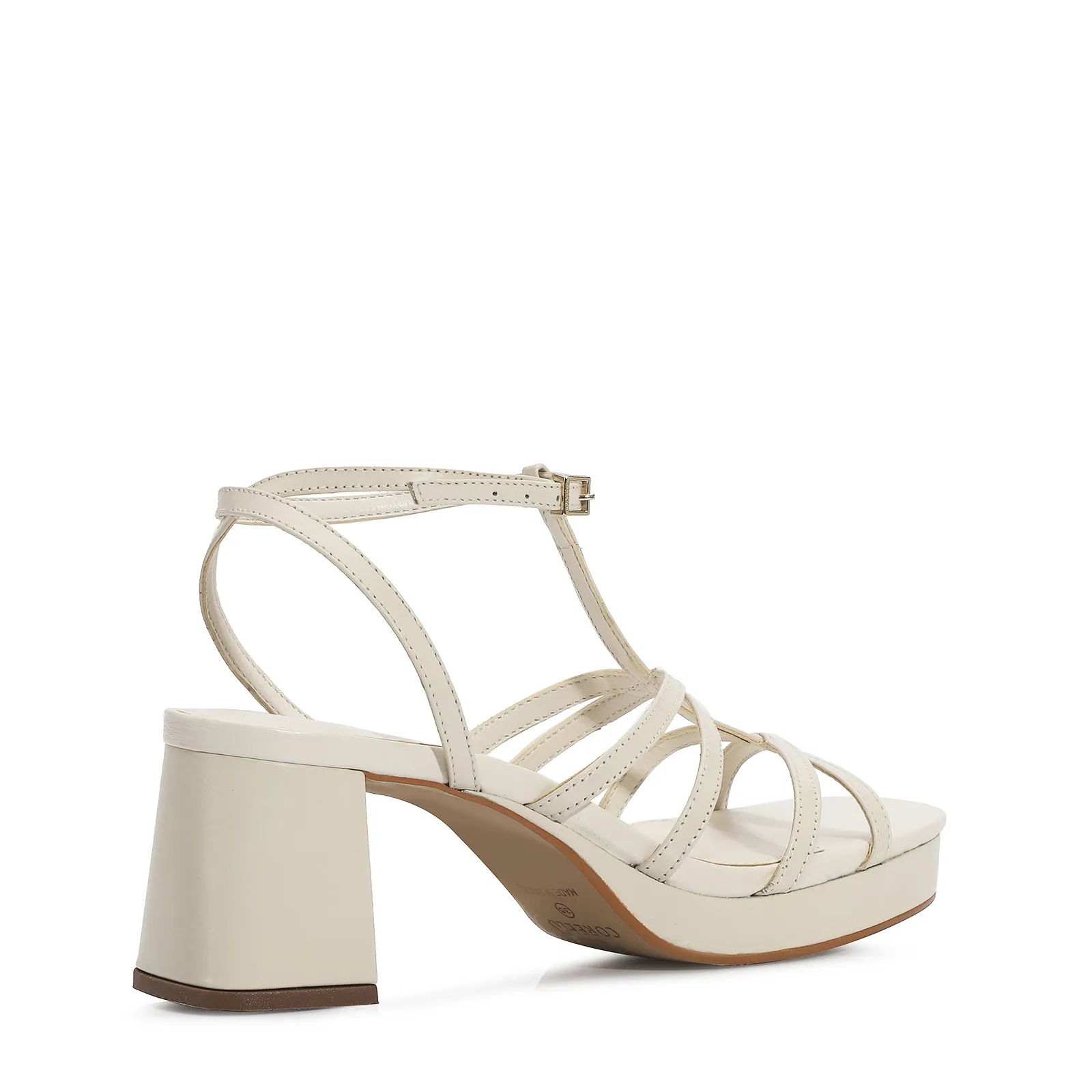 Sandália Couro Off White