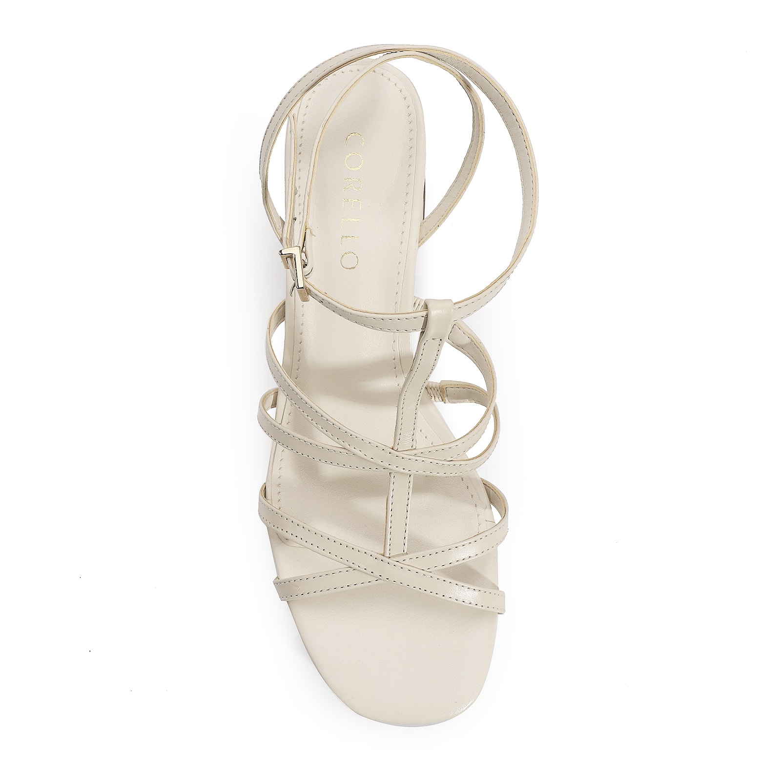 Sandália Couro Off White