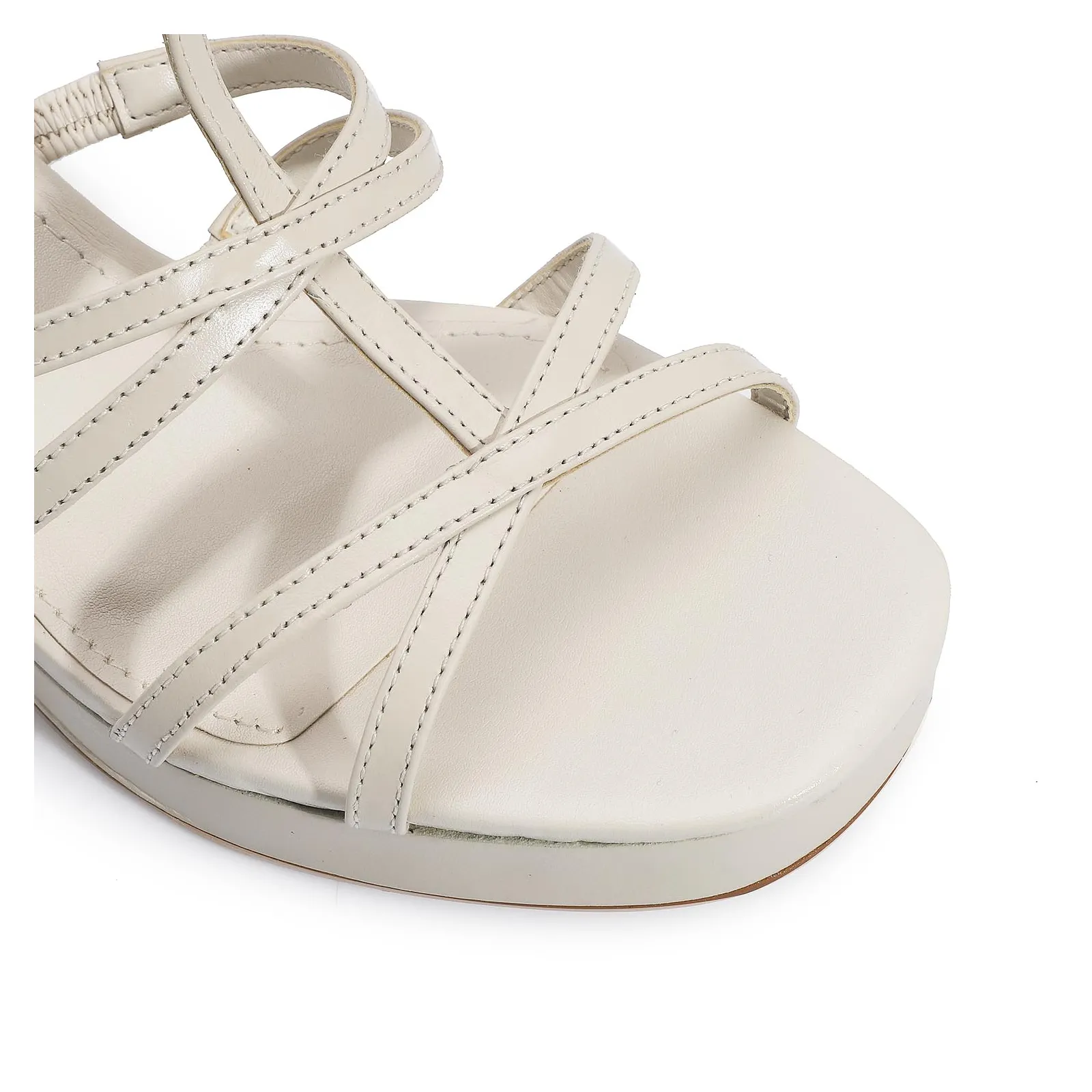 Sandália Couro Off White